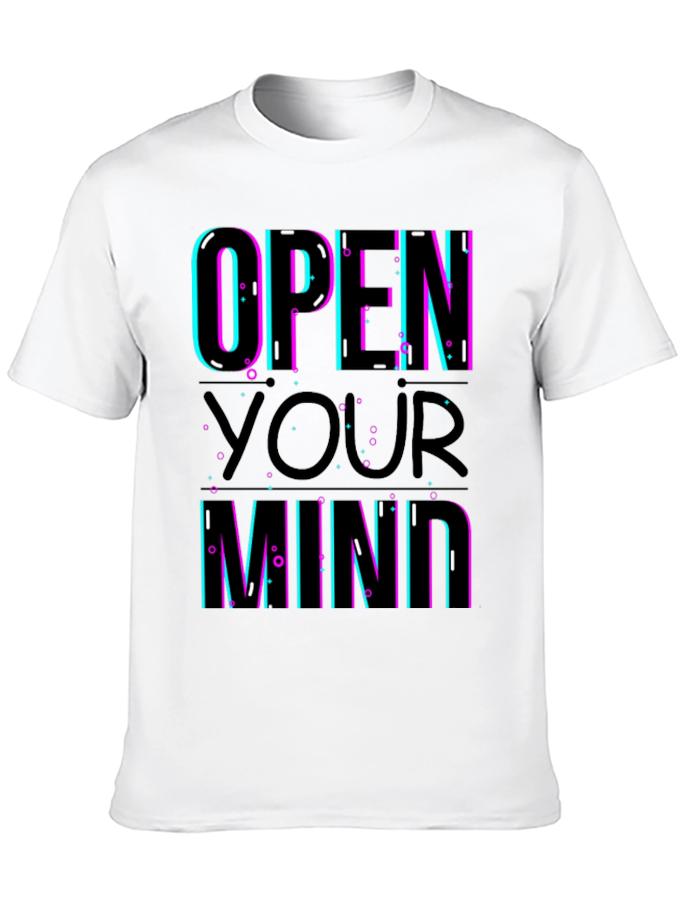 Black Open Your Mind Graphic T-Shirt - Trendy Design view 10
