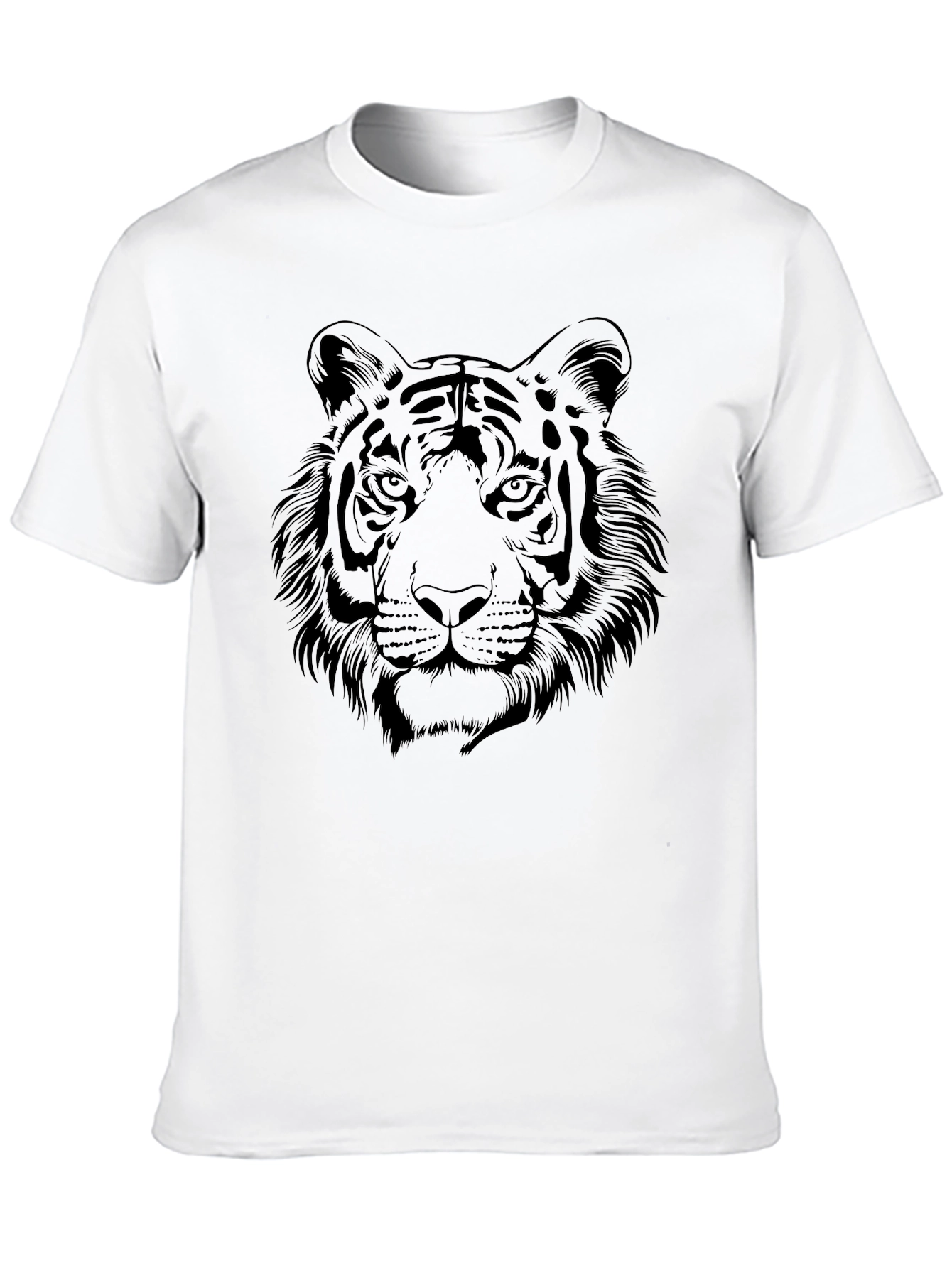 Black Tiger Graphic Black T-Shirt - Bold Animal Design view 10