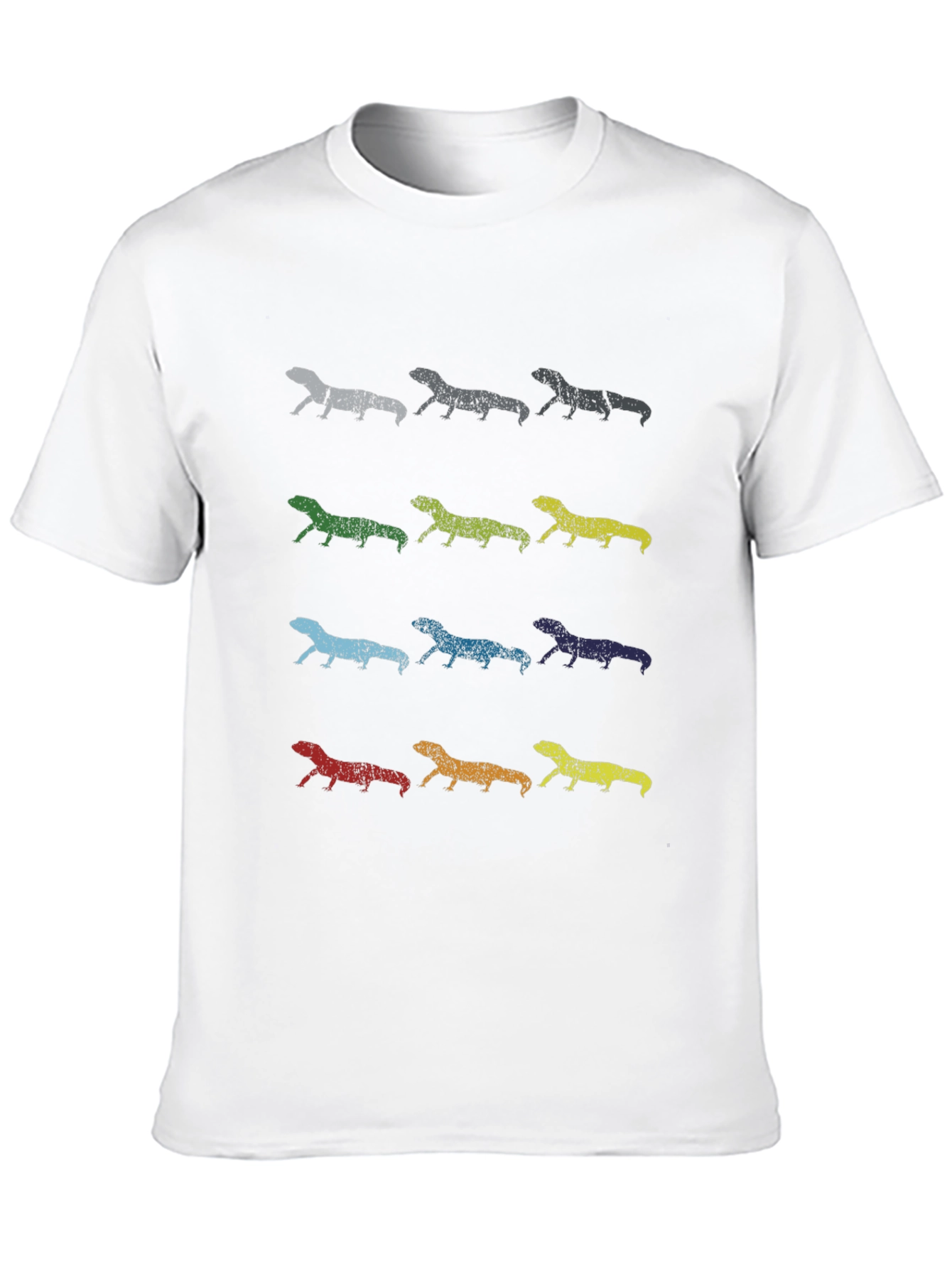 Black Men's Graphic Tee - Lizard Pop Art Print view 10