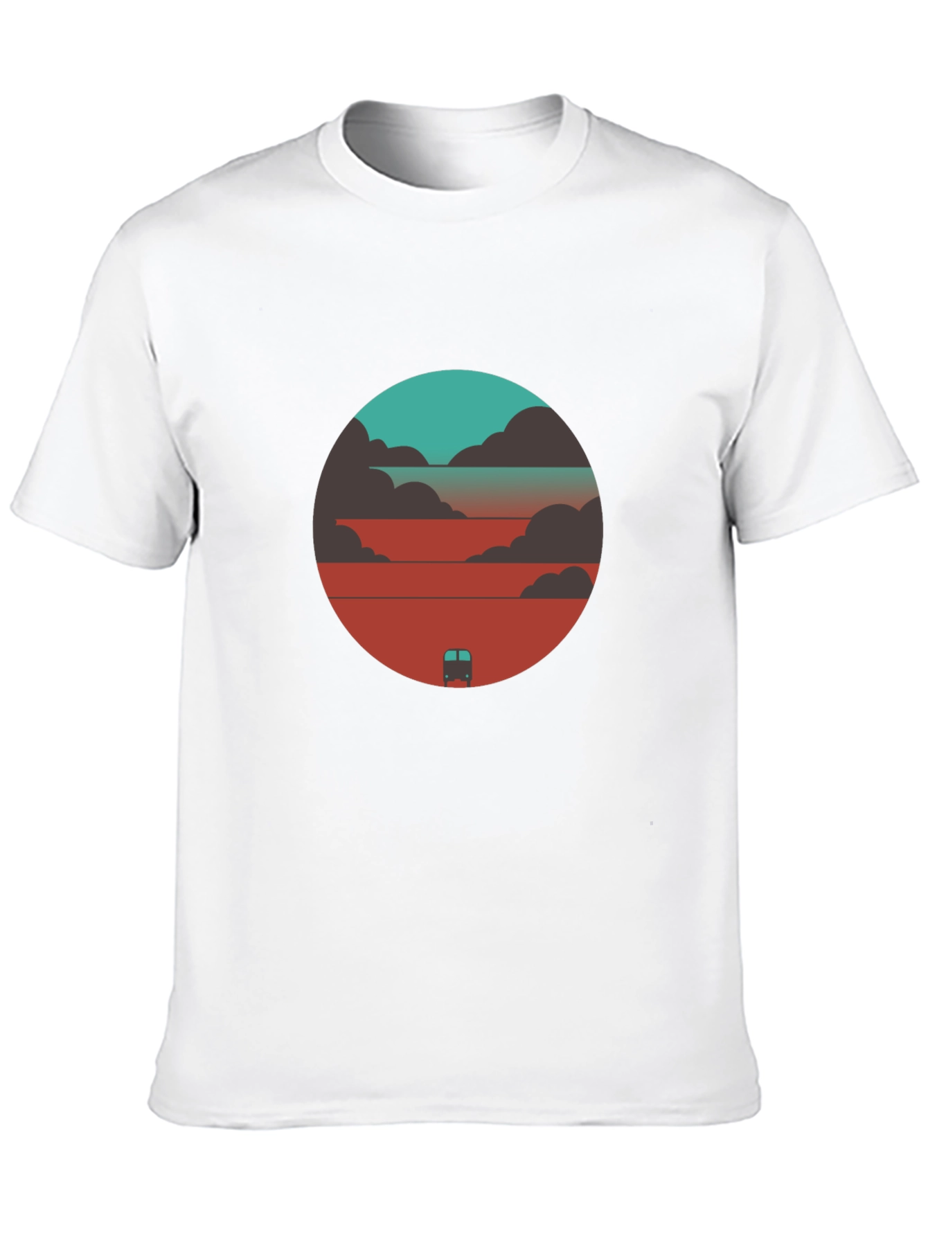 Black Sunset Journey Graphic Tee - Black Cotton Blend view 10