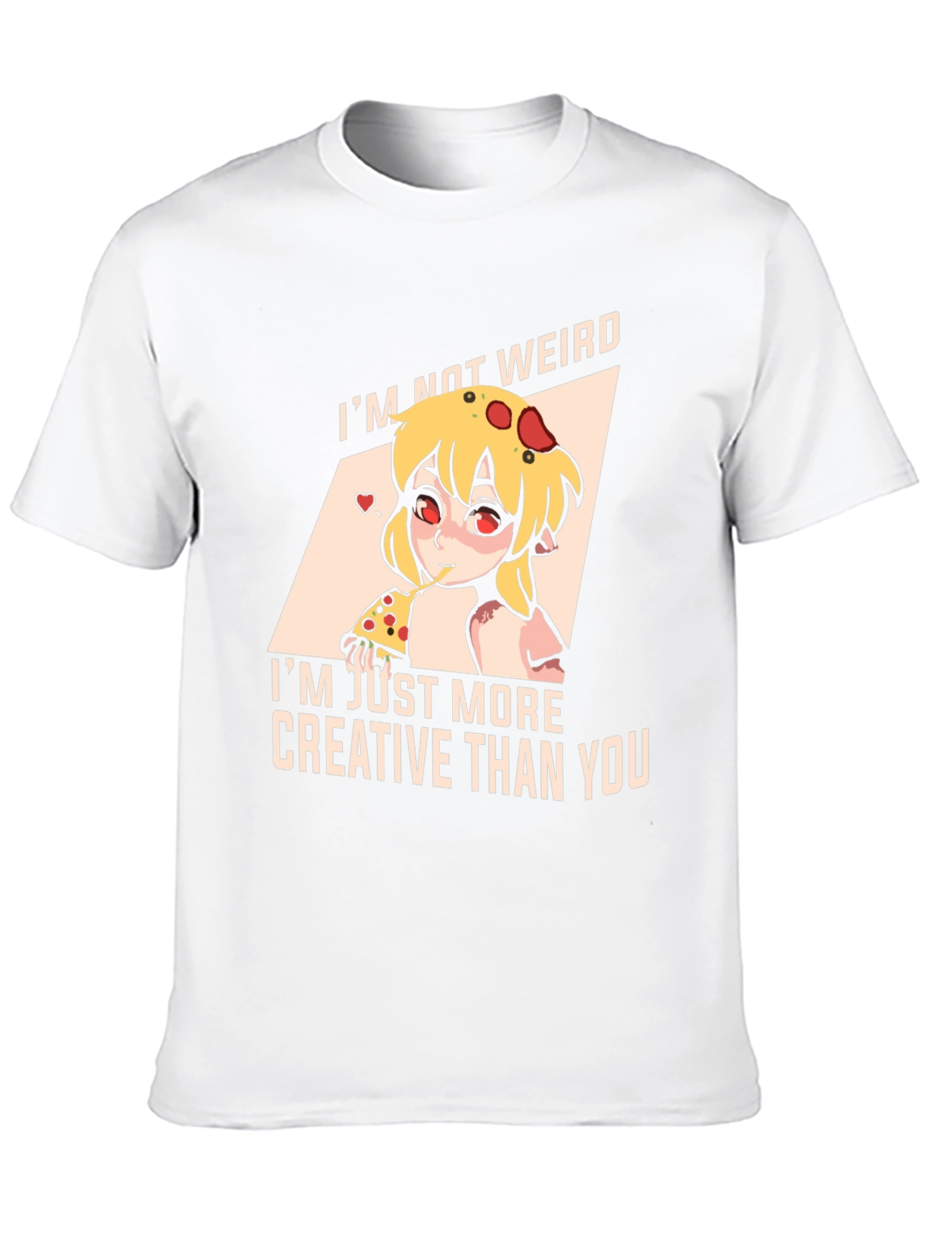 Black Creative Weirdo Pizza Lover Tee view 10