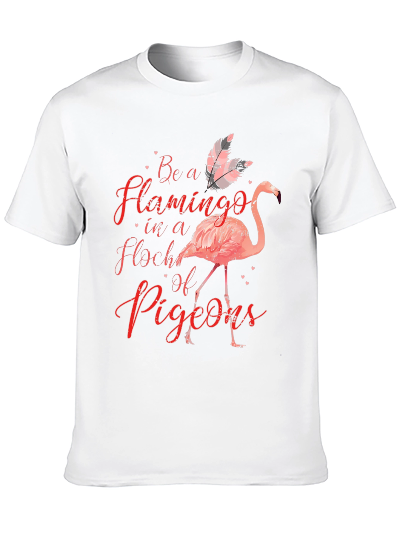Black Be a Flamingo T-Shirt - Novelty Graphic Tee view 10