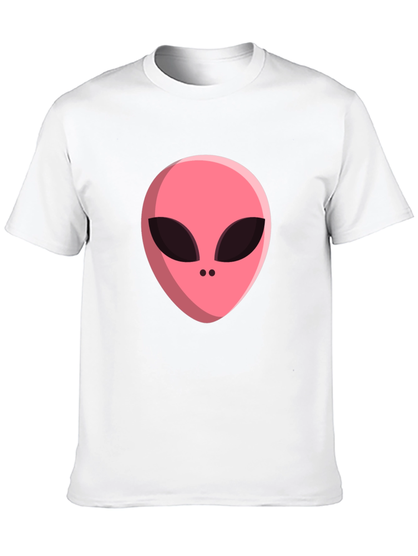 Black Alien Head Graphic Tee - Black Cotton Blend T-Shirt view 10