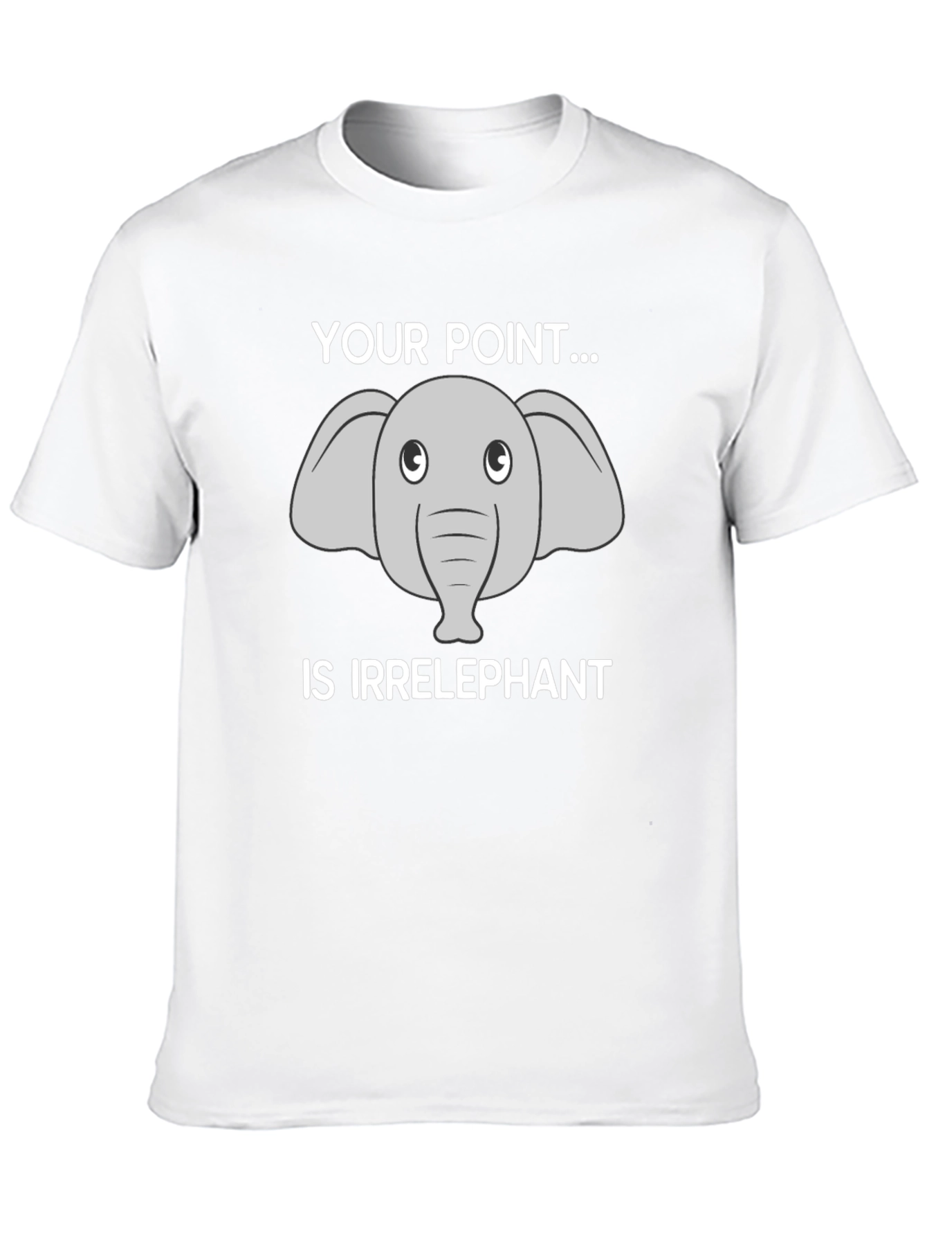 Black Irrelephant T-Shirt - Funny Elephant Graphic Tee view 10