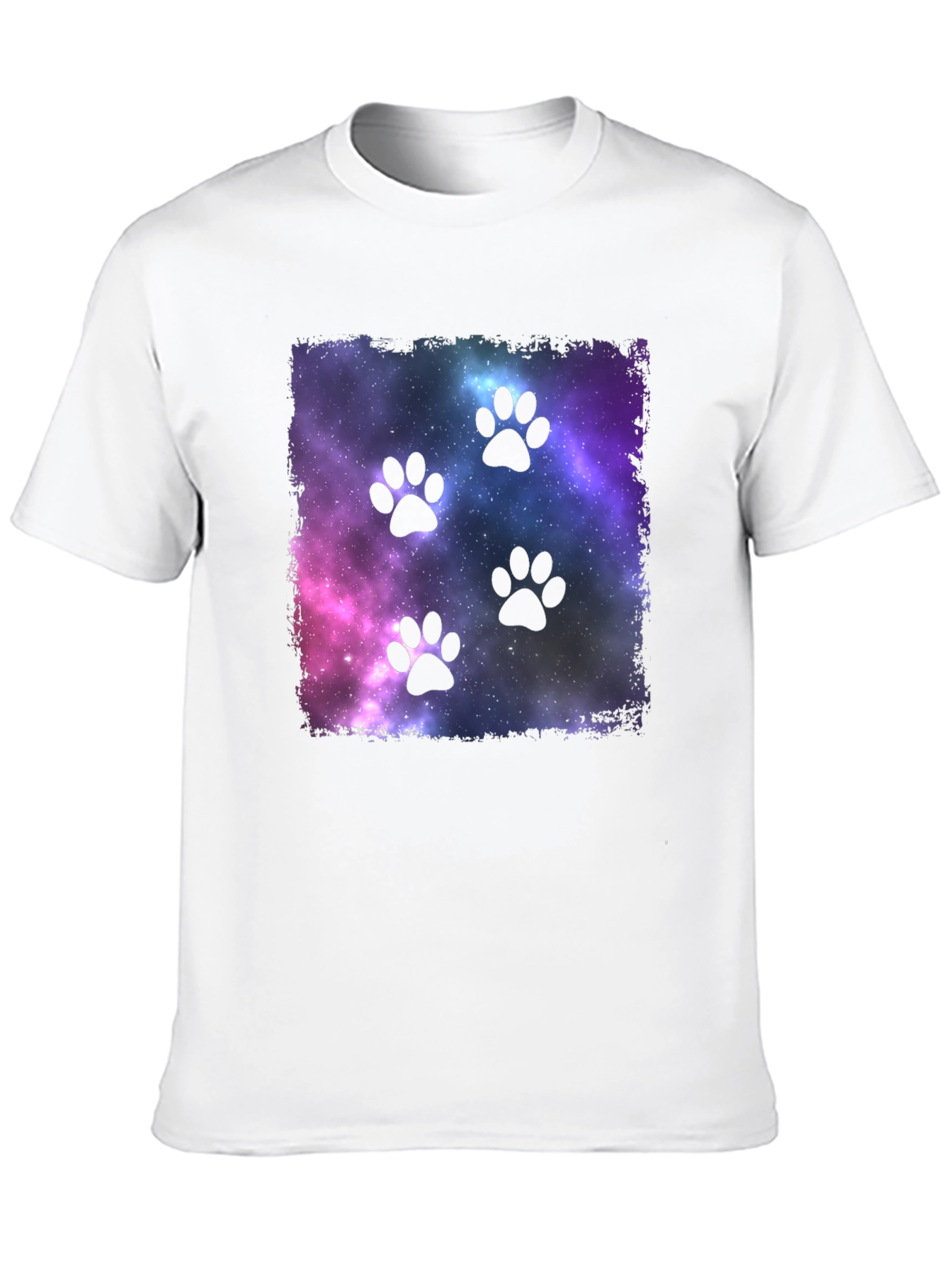 Black Galaxy Paw Print T-Shirt view 10