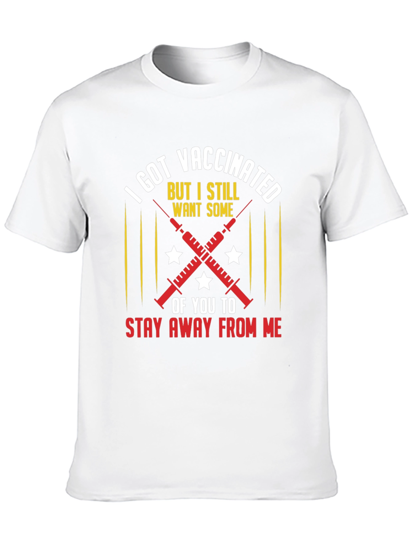 Black I Got Vaccinated T-Shirt: Stay Away From Me! view 10