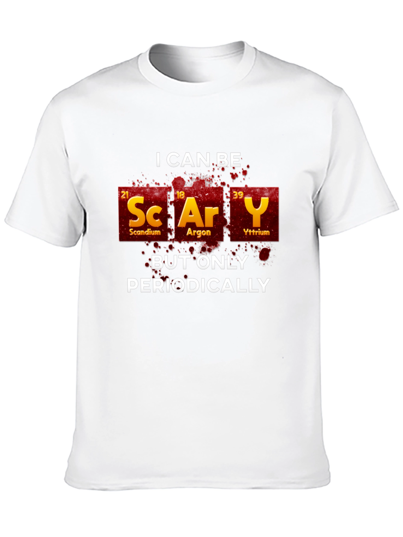 Black Scary Periodic Table T-Shirt view 10