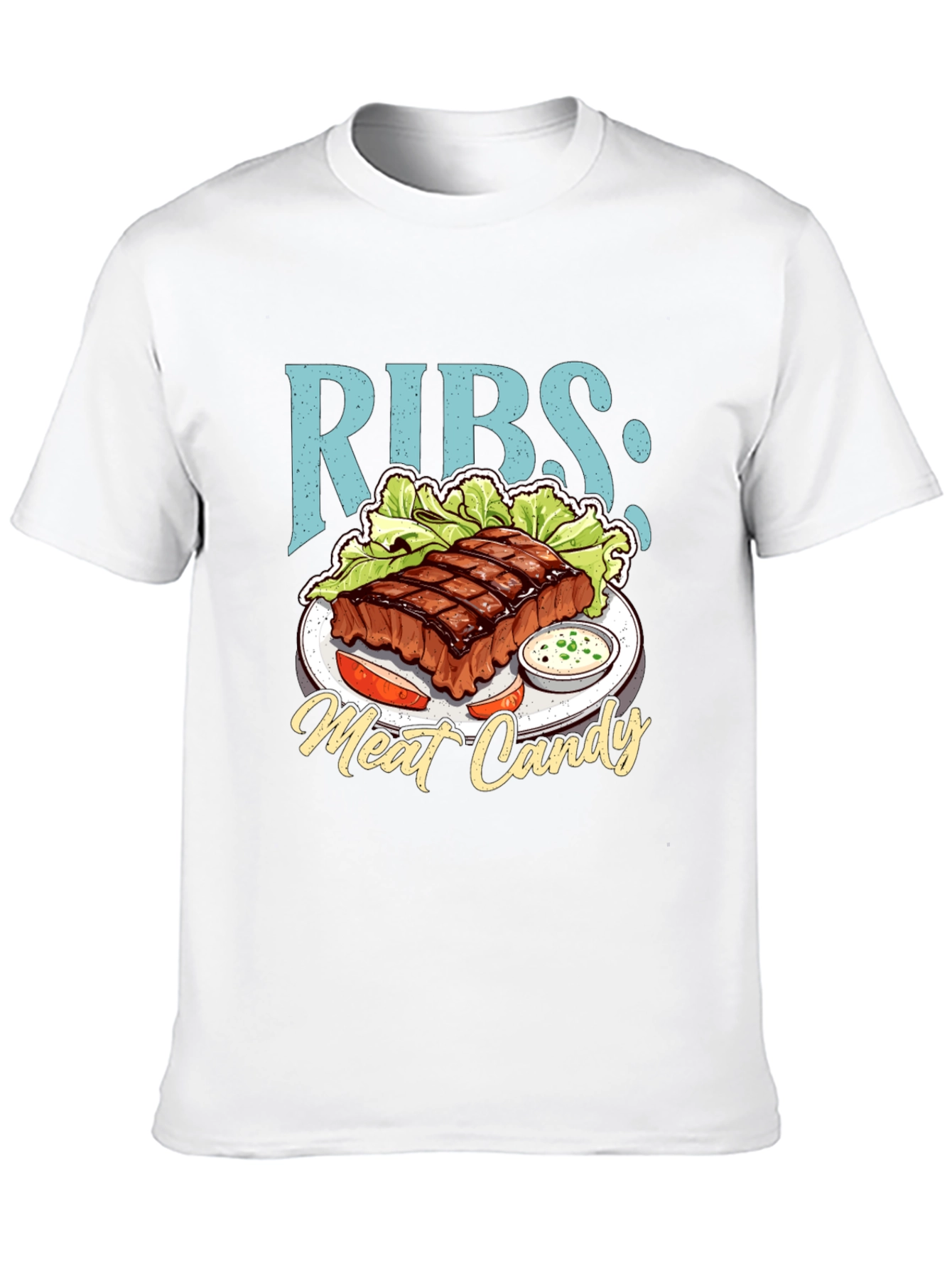 Black RIBS: Meat Candy T-Shirt - BBQ Lover Tee view 10