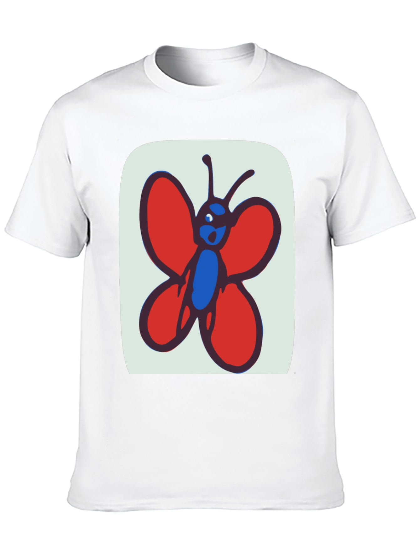 Black Whimsical Butterfly Graphic Tee - Soft Cotton Black T-Shirt view 10