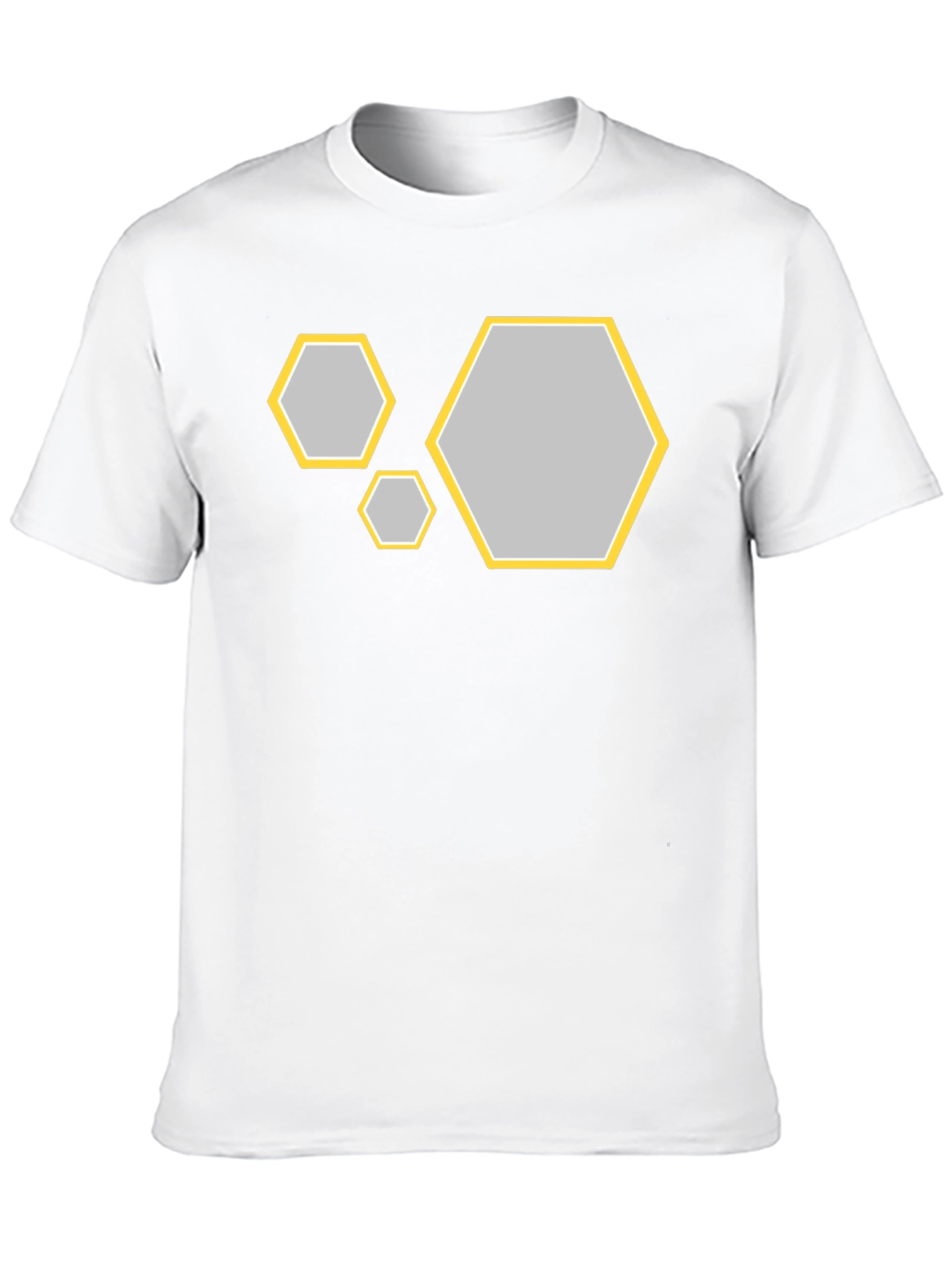 Black Geometric Hexagon Graphic T-Shirt view 10