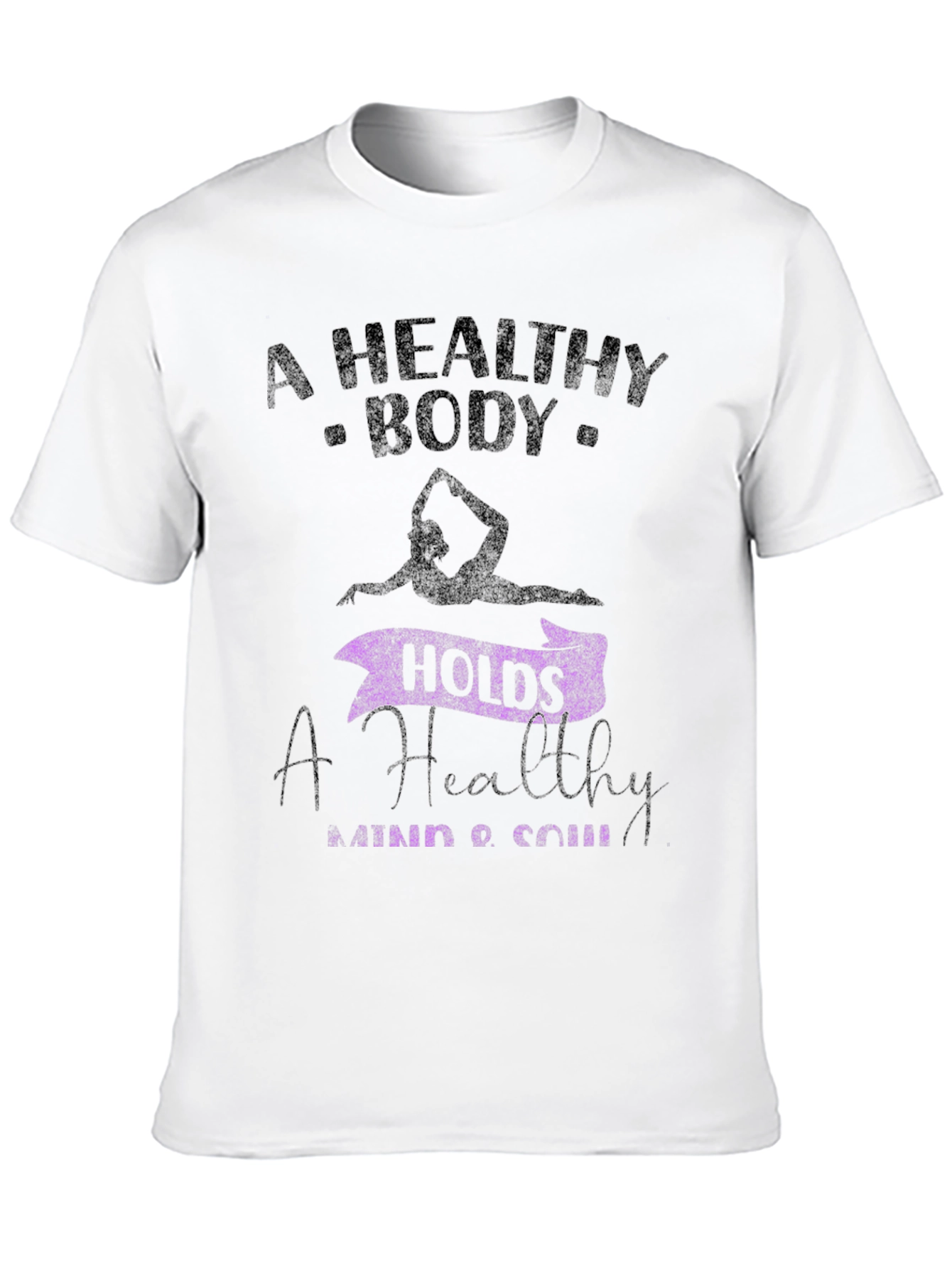 Black Healthy Body, Healthy Mind T-Shirt view 10