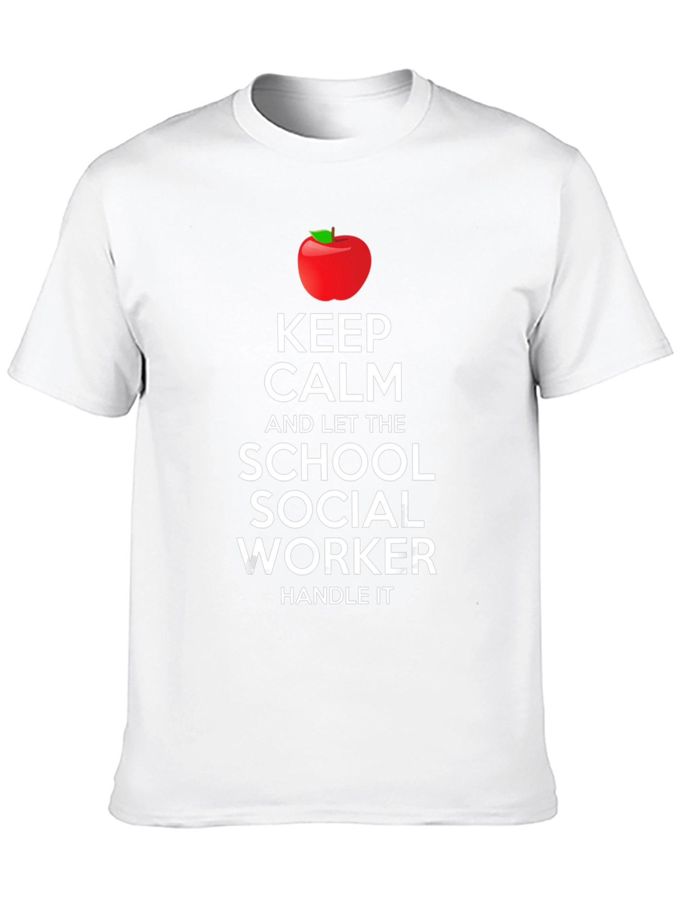 Black Keep Calm School Social Worker Black T-Shirt view 10