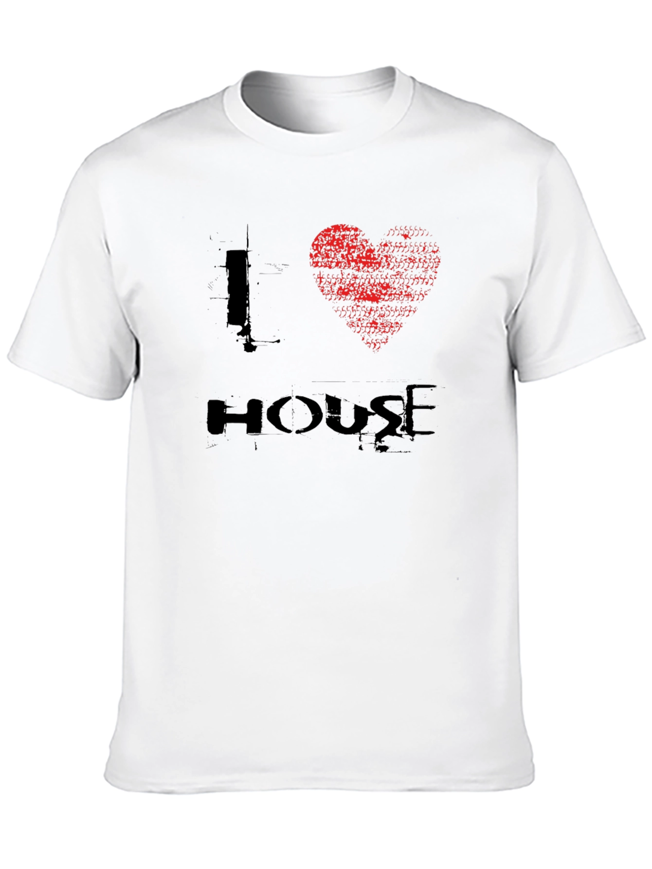 Black I Heart House Music Black Graphic T-Shirt view 10