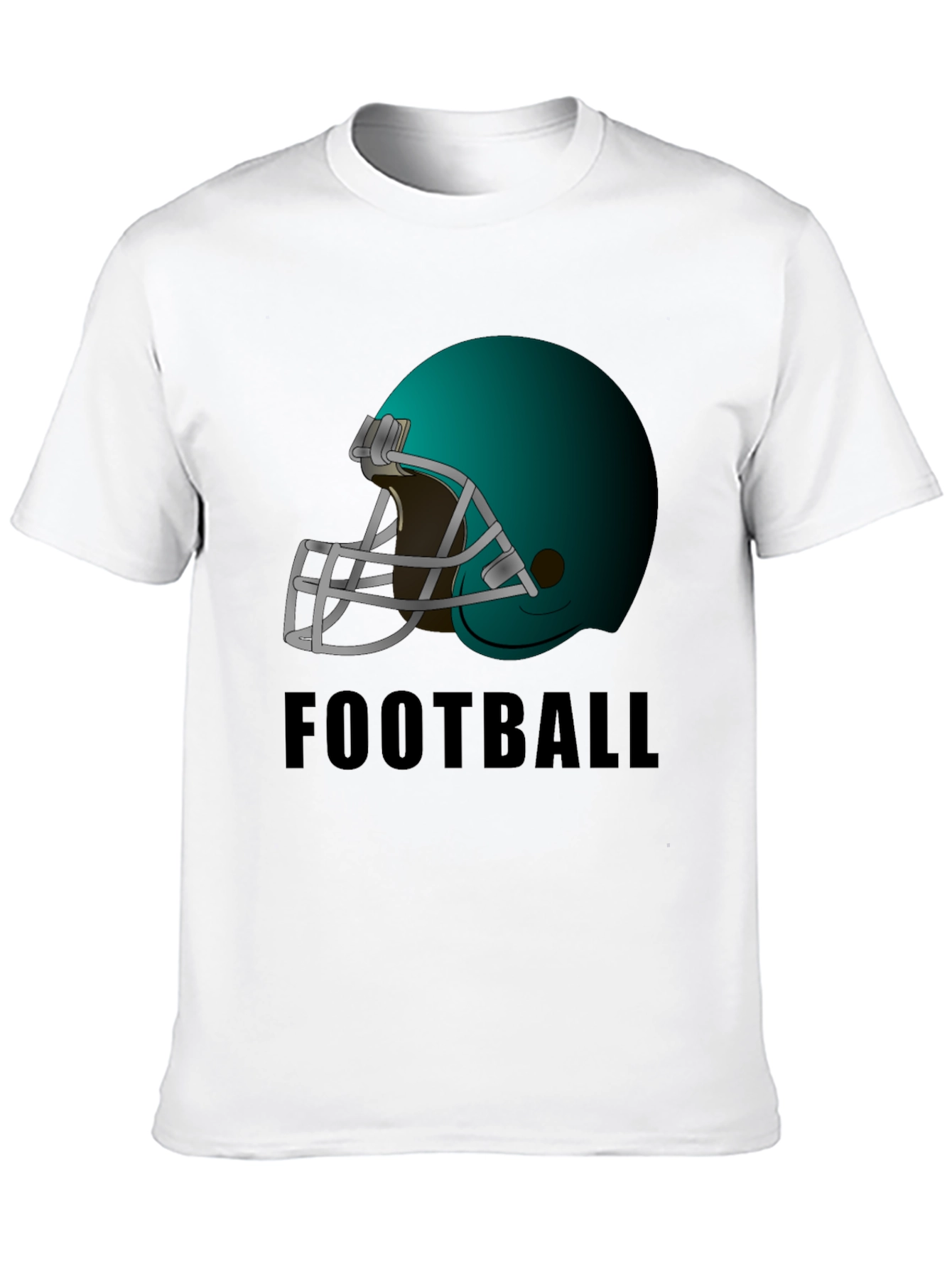 Black Football Helmet Graphic Tee - Black Cotton T-Shirt view 10