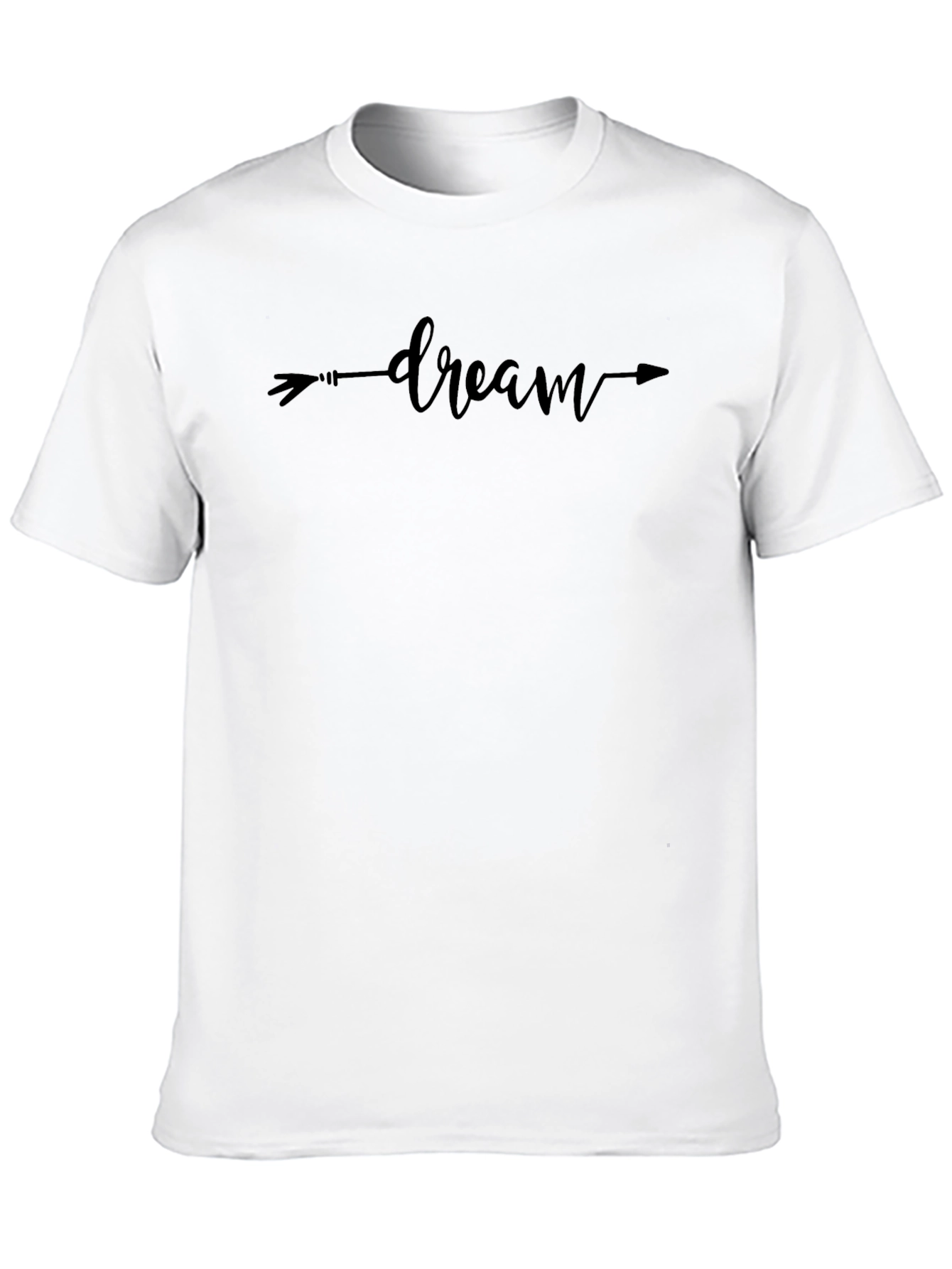 Black Dream Arrow Graphic Tee - Unisex Black Cotton Shirt view 10