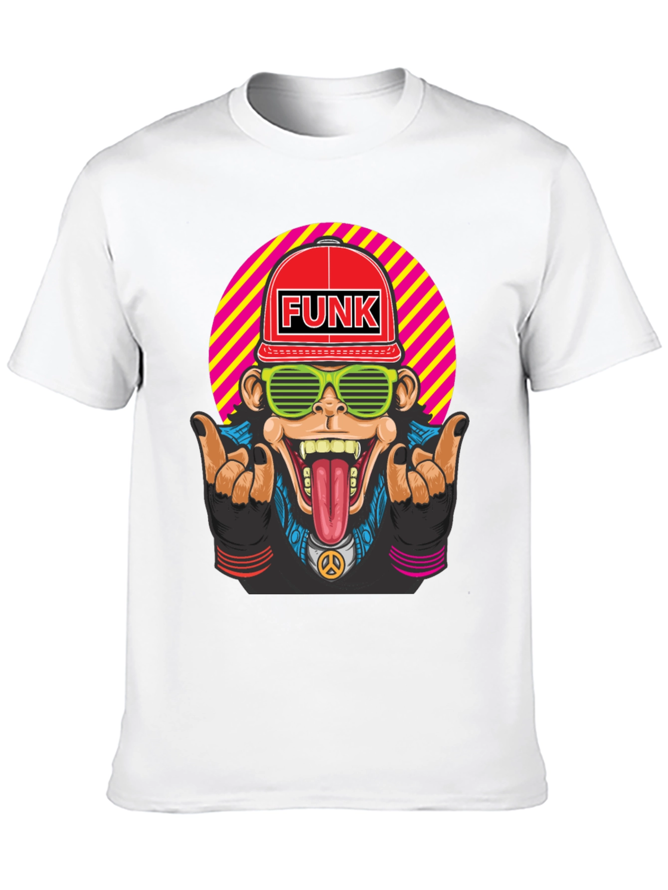 Black Funky Monkey Graphic T-Shirt - Retro Style view 10