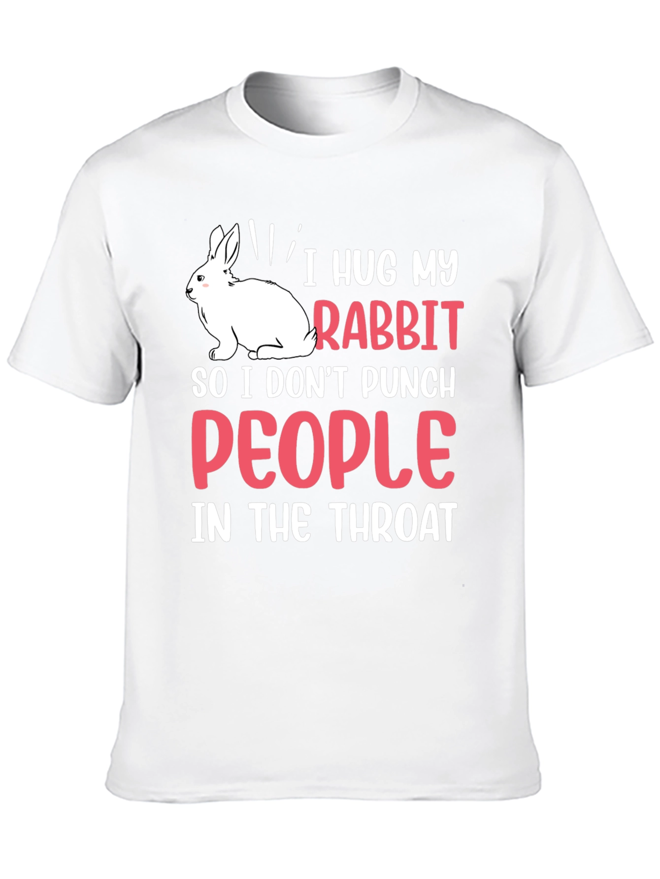 Black I Hug My Rabbit Funny T-Shirt view 10