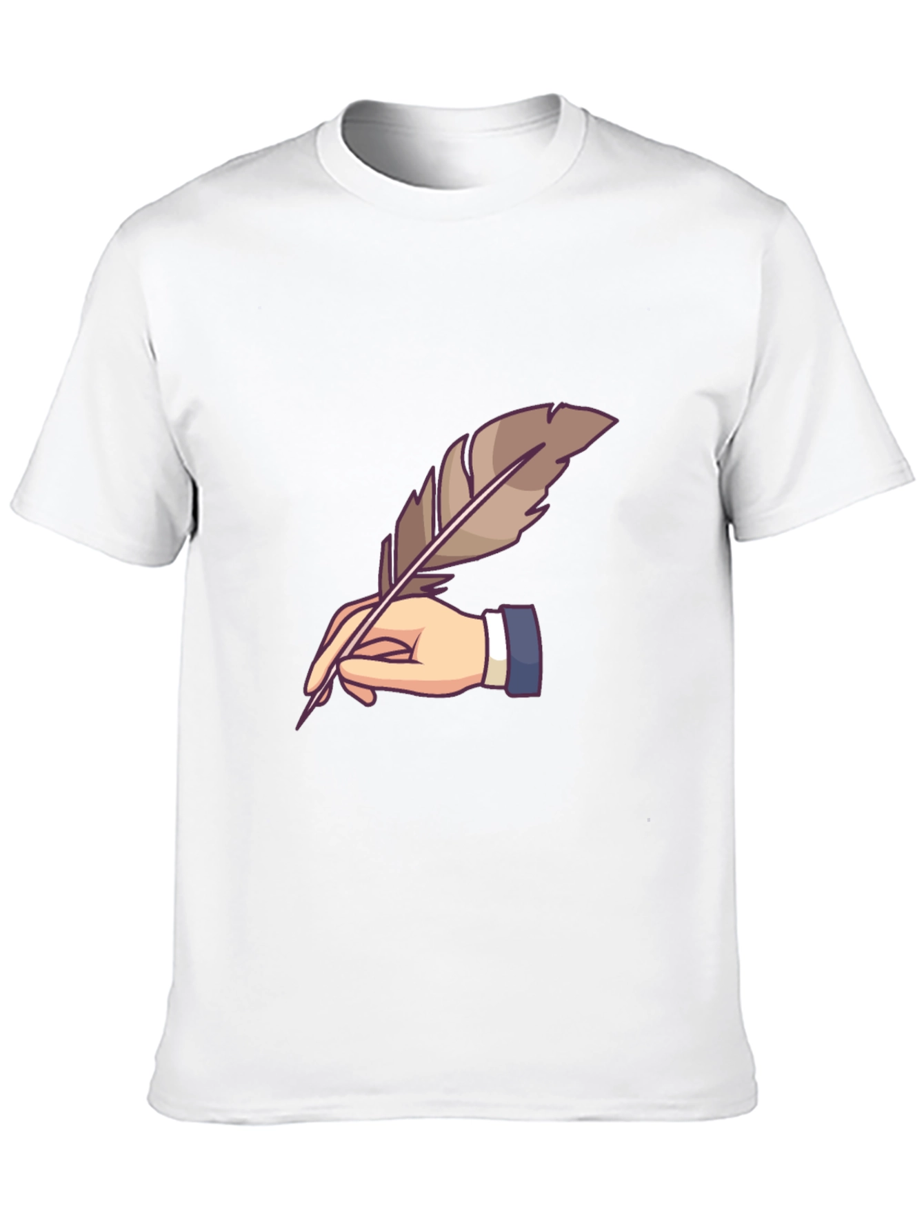 Black Quill Pen Writer Graphic Tee view 10