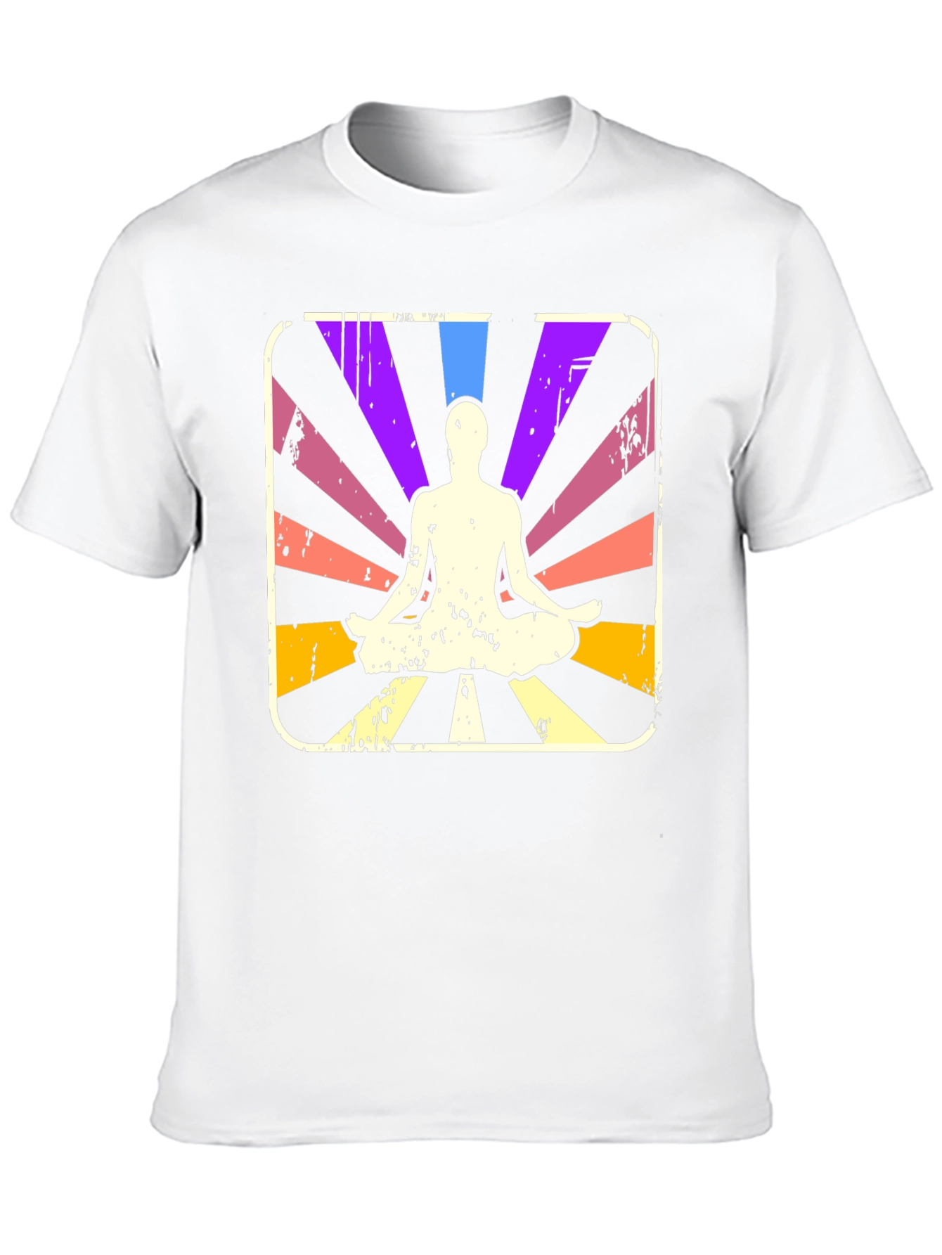 Black Yoga Meditation Graphic Tee - Retro Style view 10