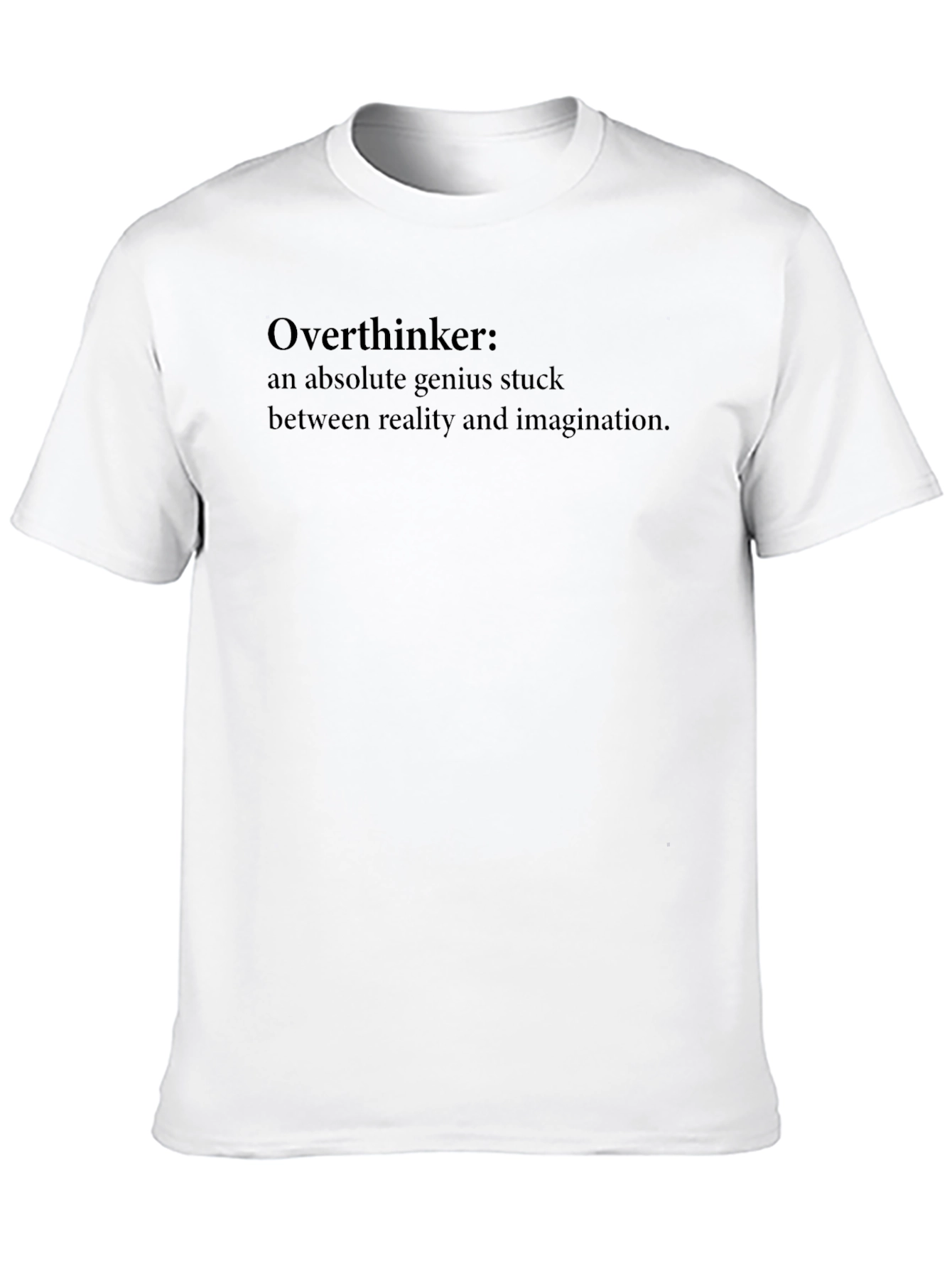 Black Overthinker Graphic T-Shirt - Genius Stuck in Imagination view 10