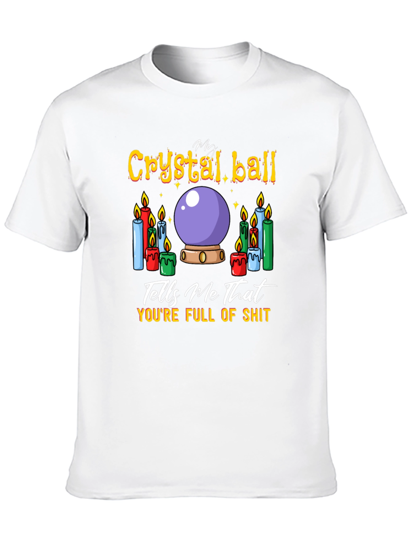 Black Crystal Ball Humor Graphic T-Shirt view 10