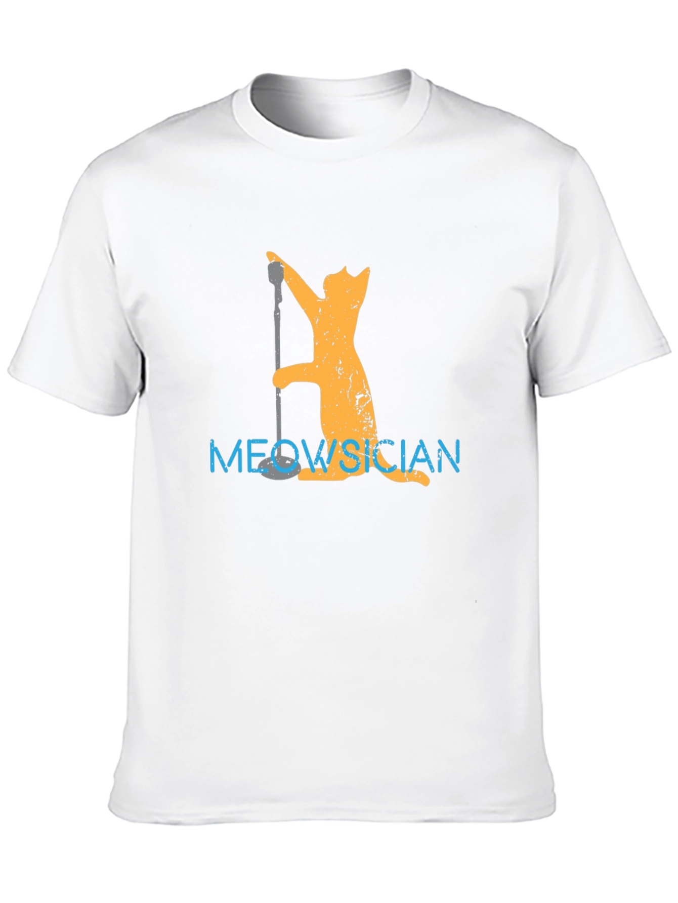 Black Meowsician Cat Graphic Tee - Black view 10