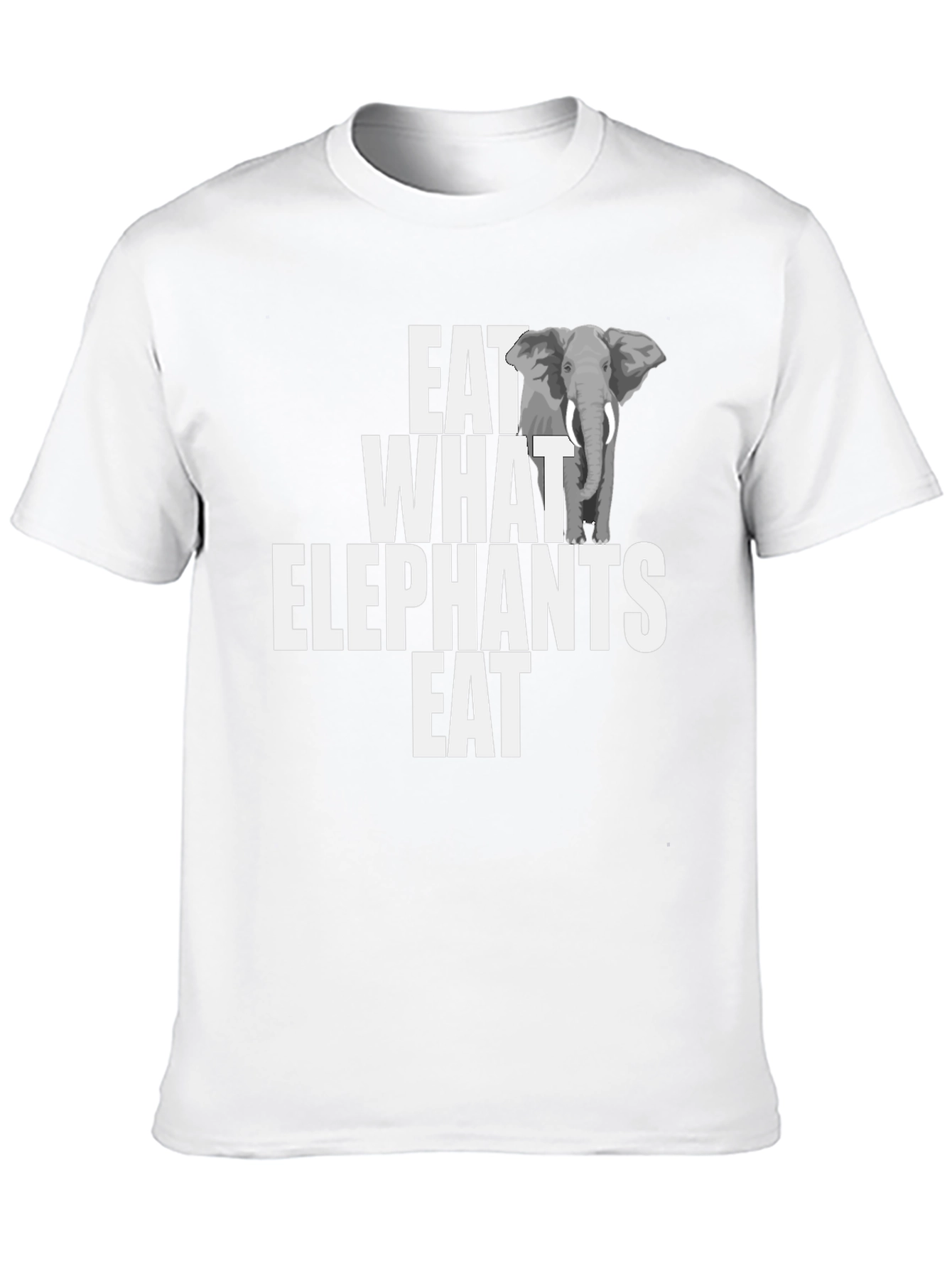 Black Eat What Elephants Eat Funny Graphic T-Shirt view 10