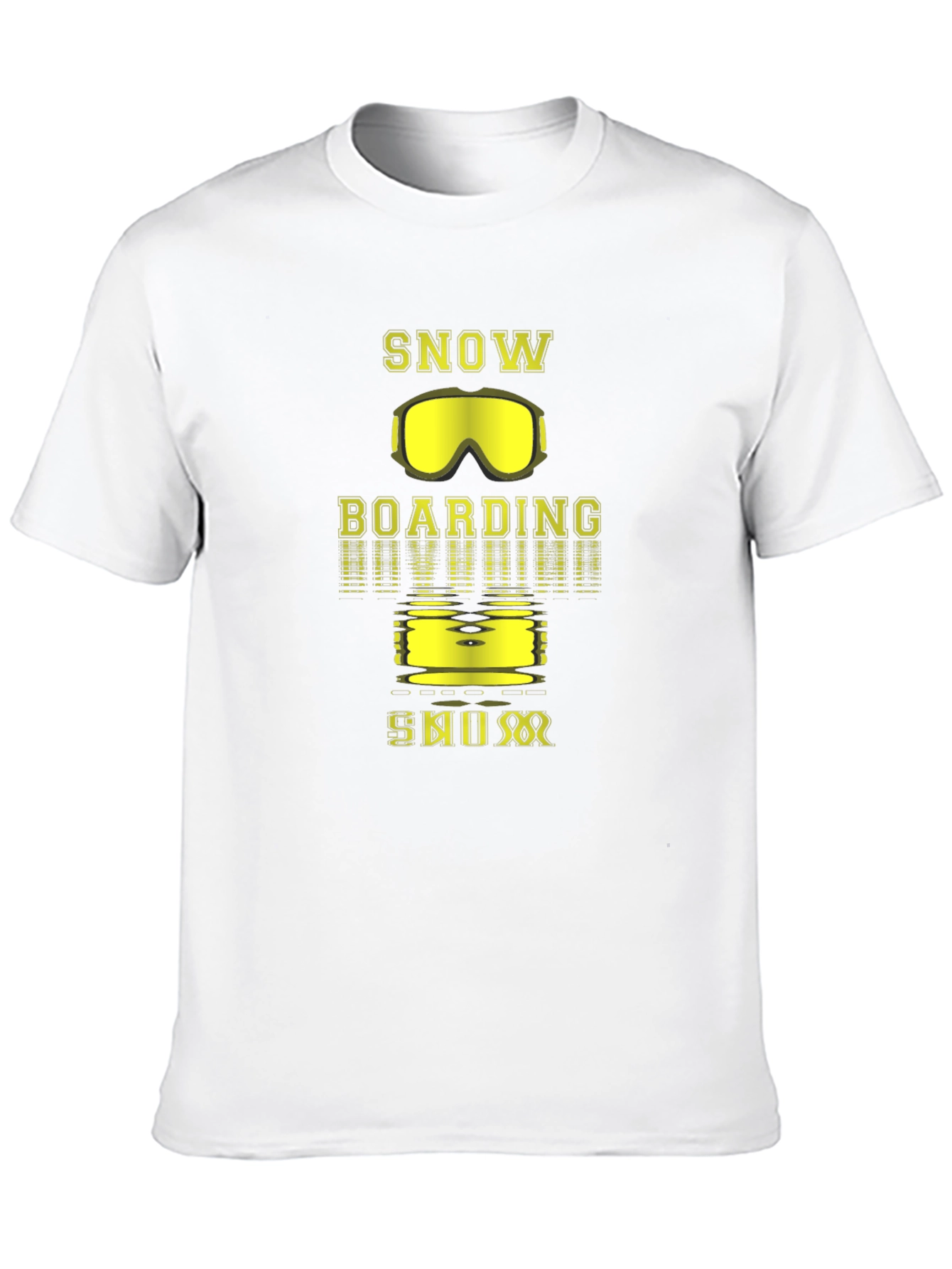 Black Snowboarding Graphic Tee - Black Cotton T-Shirt view 10