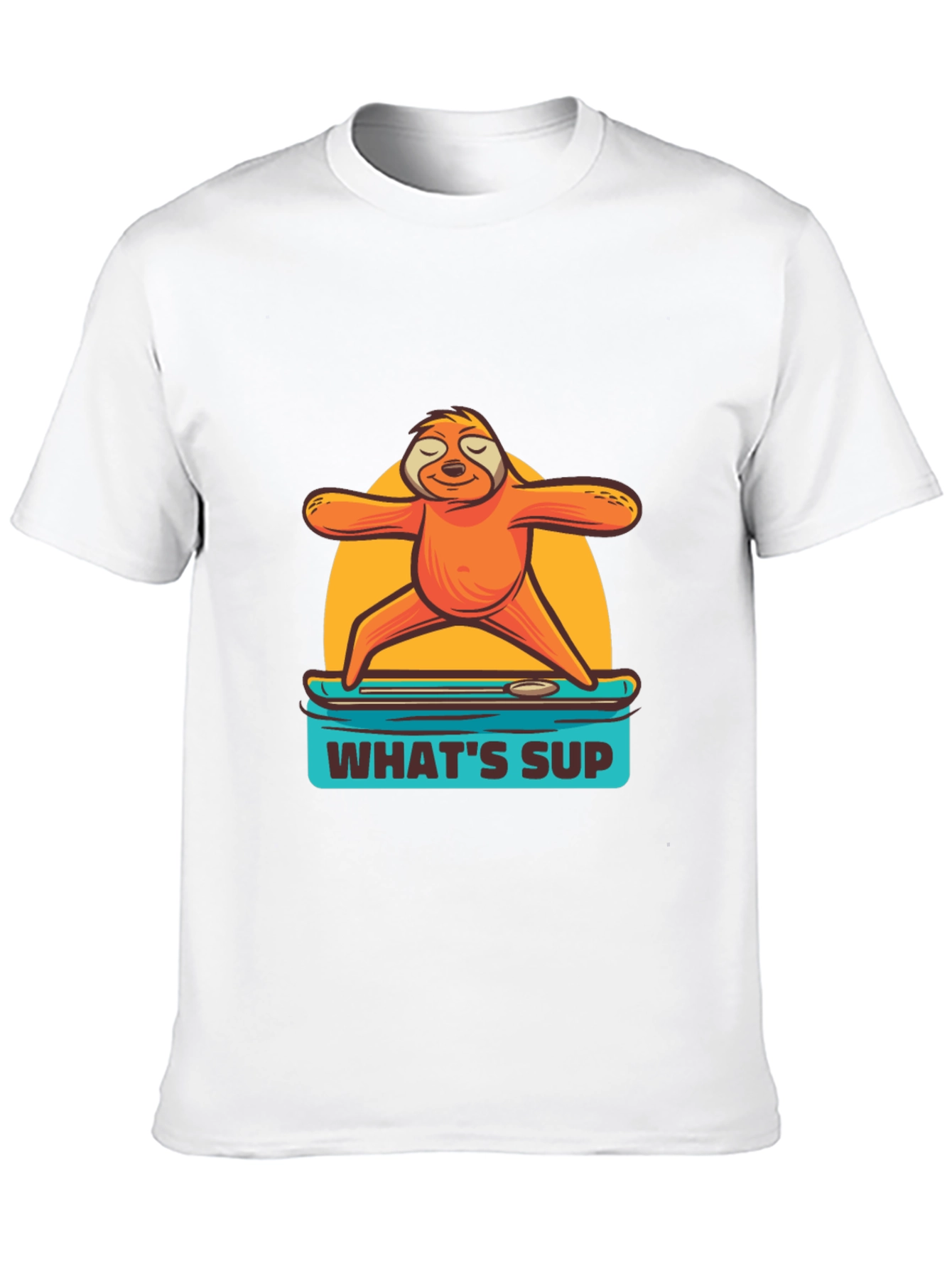 Black Sloth Yoga Paddleboard T-Shirt - What's Sup? view 10