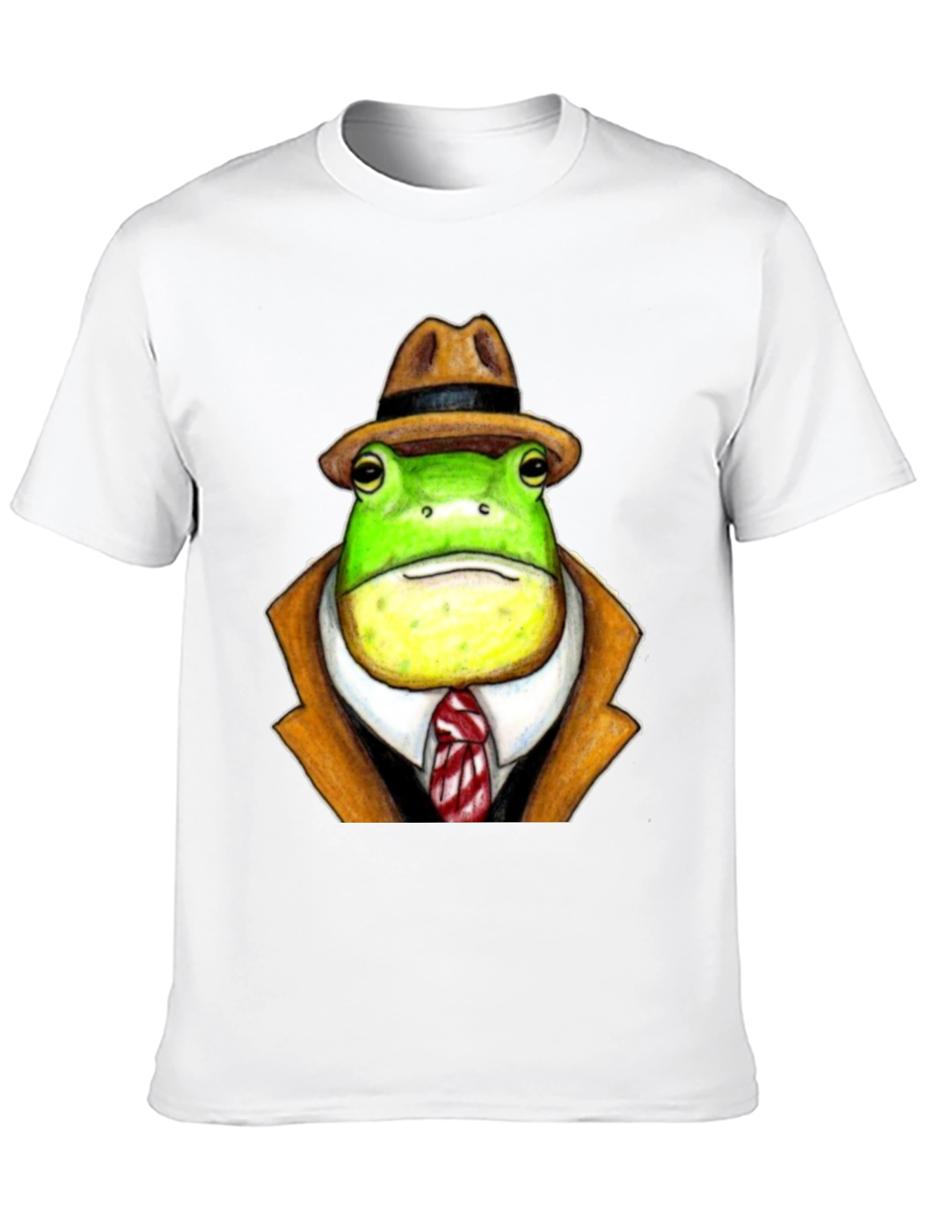Black Frog Detective T-Shirt - Funny Cartoon Animal Tee view 10