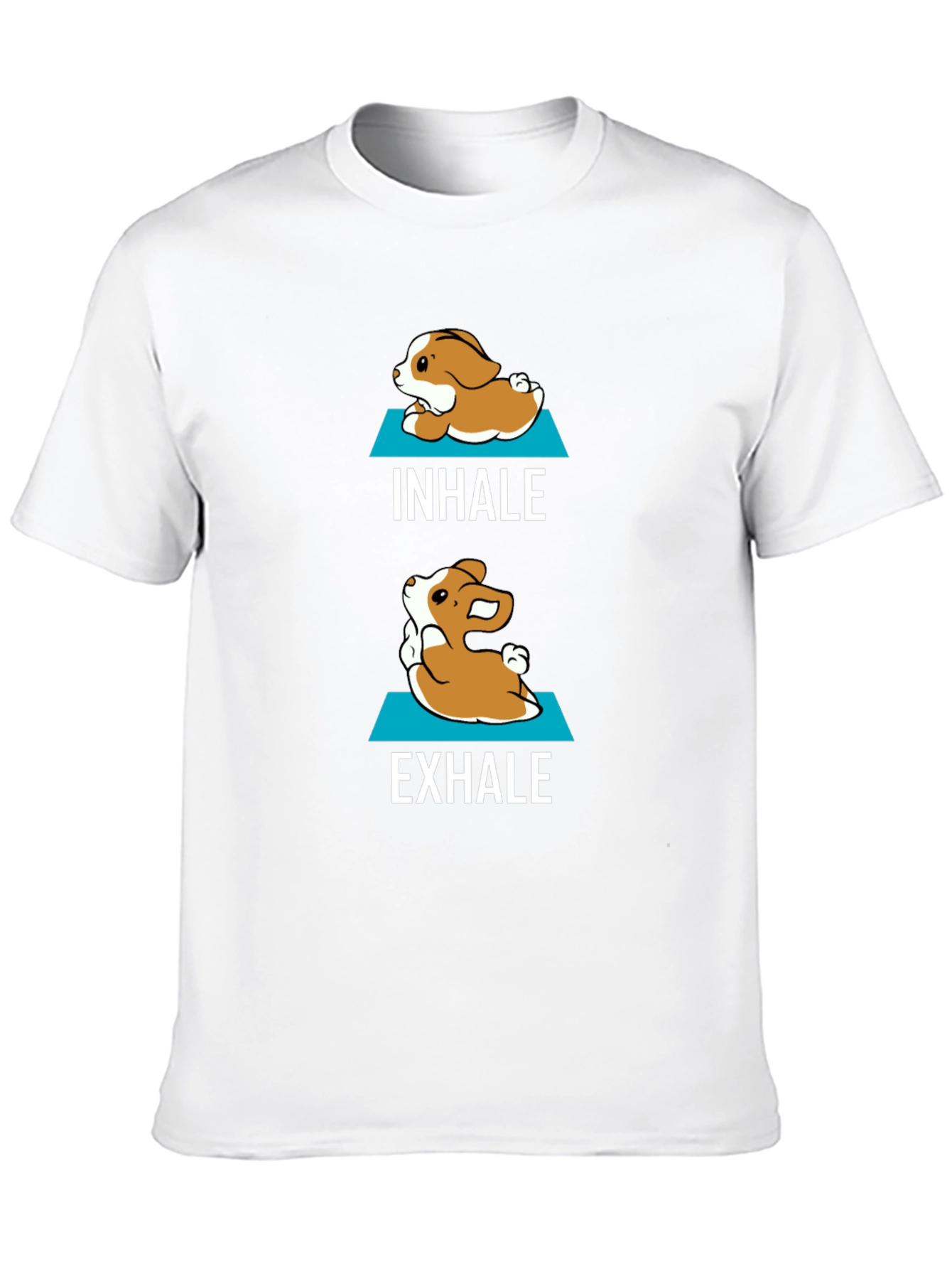 Black Inhale Exhale Yoga Dog Graphic Tee - Men's Black T-Shirt view 10