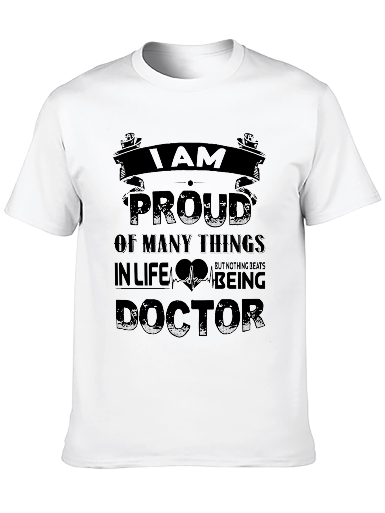 Black Proud Doctor Graphic T-Shirt - Medical Profession Pride view 10
