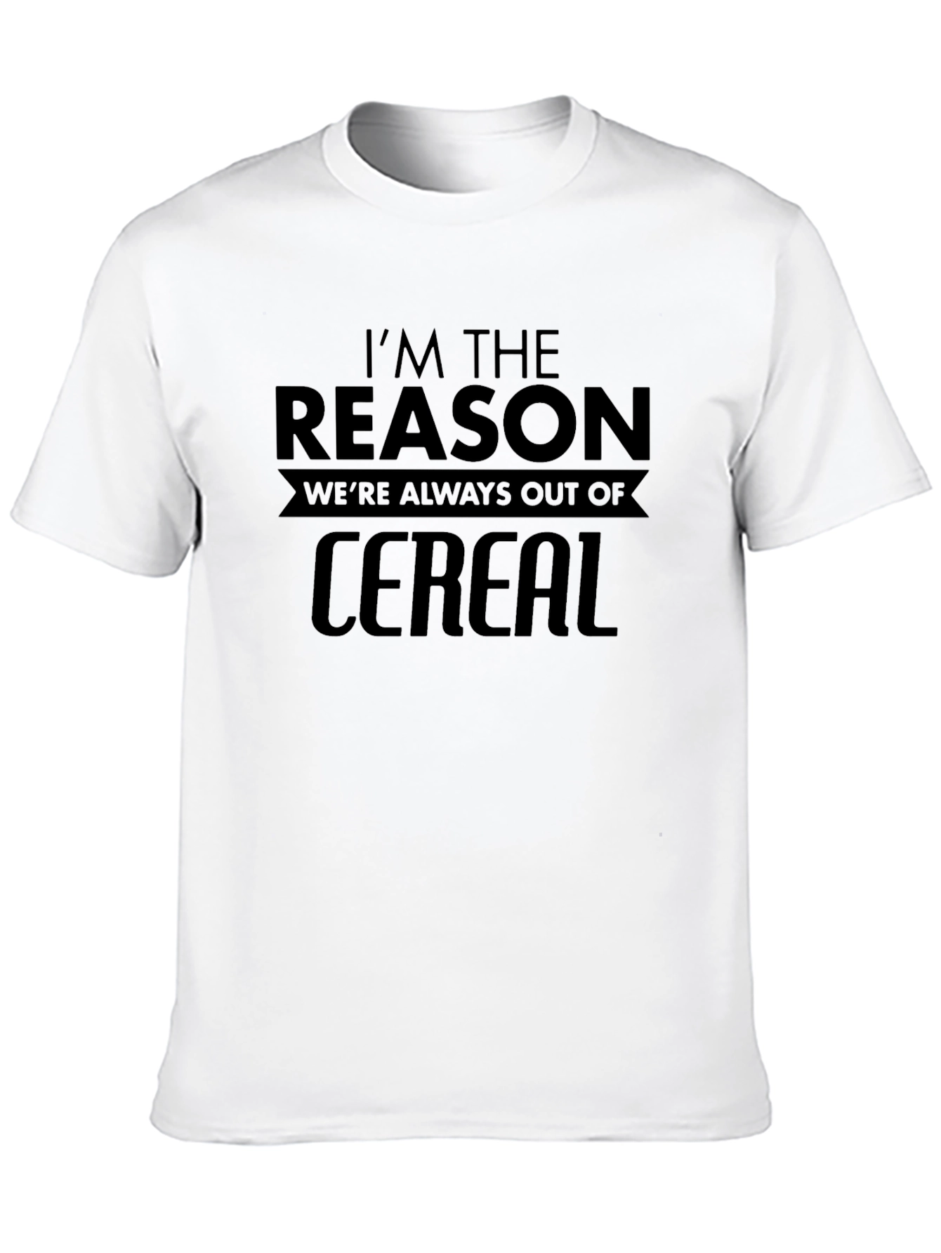 Black I'm the Reason for No Cereal T-Shirt view 10