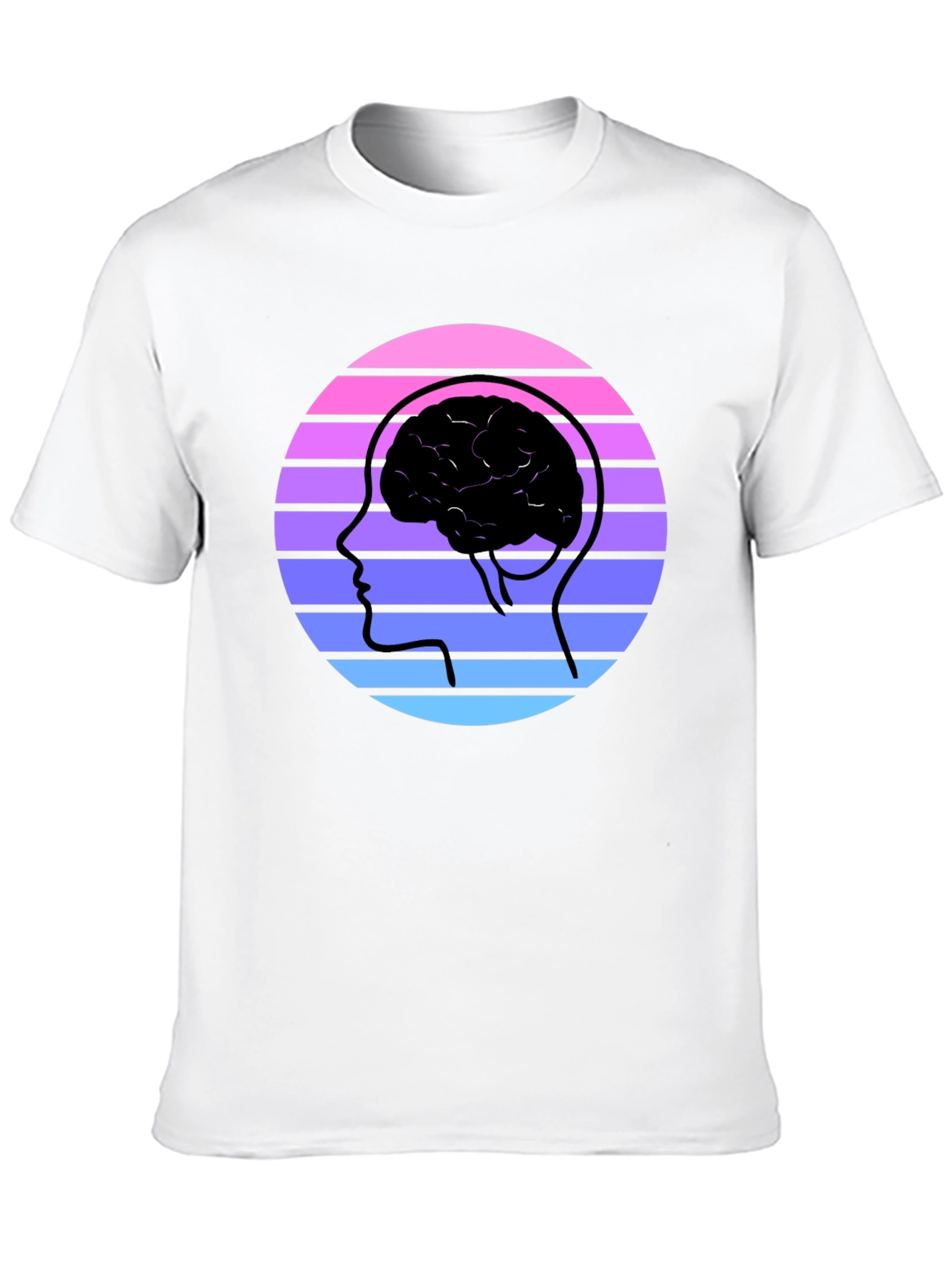 Black Retro Brain Graphic Tee - Black view 10