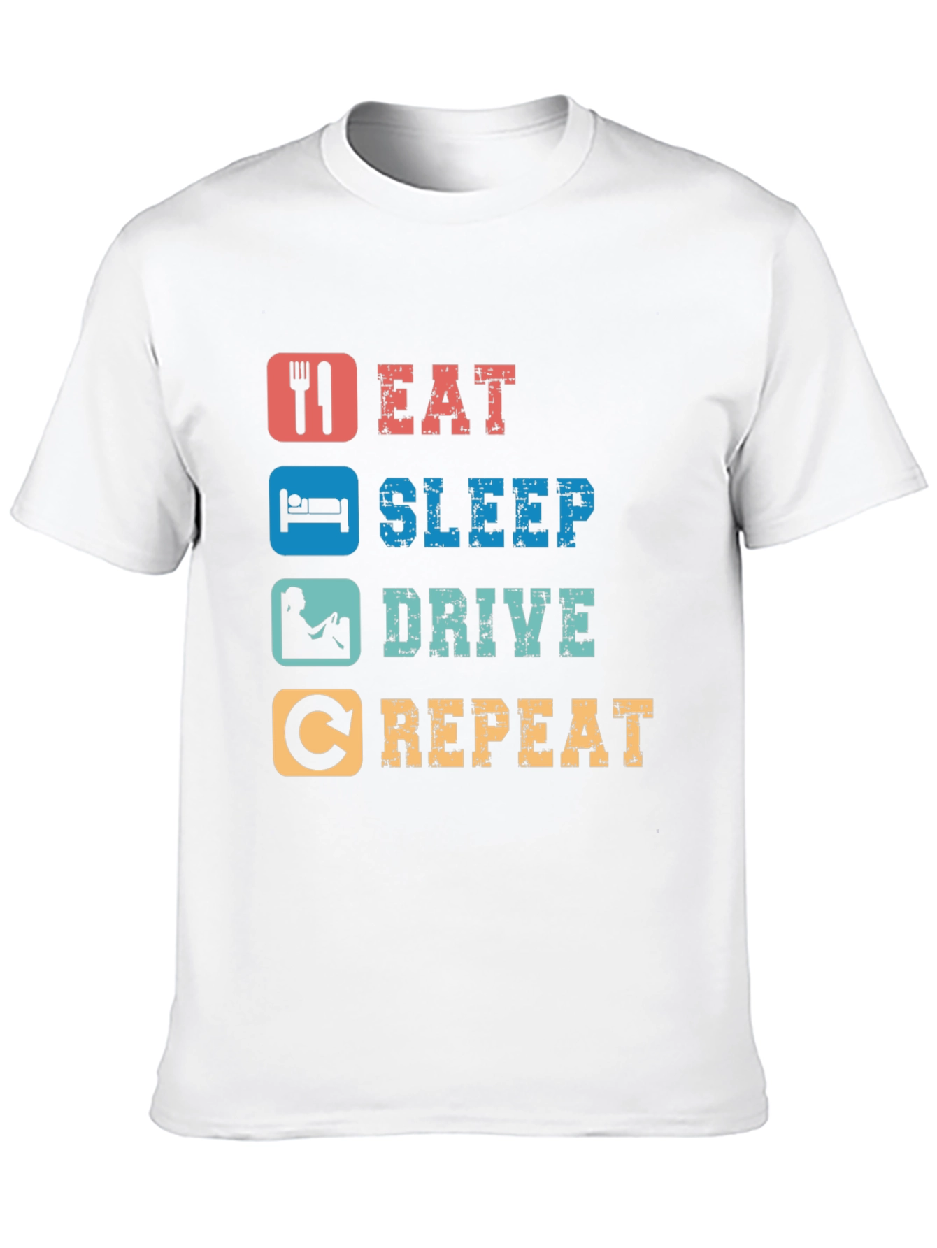 Black Eat Sleep Drive Repeat T-Shirt view 10