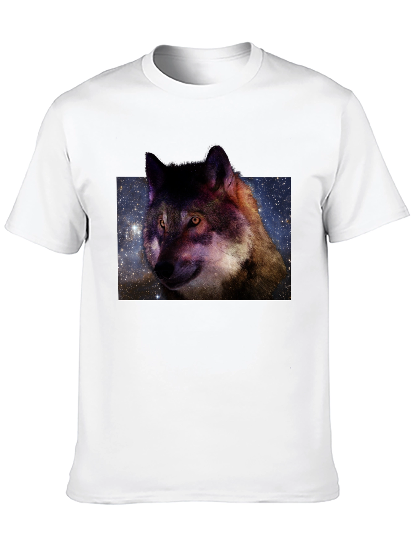 Black Galaxy Wolf Graphic Tee view 10