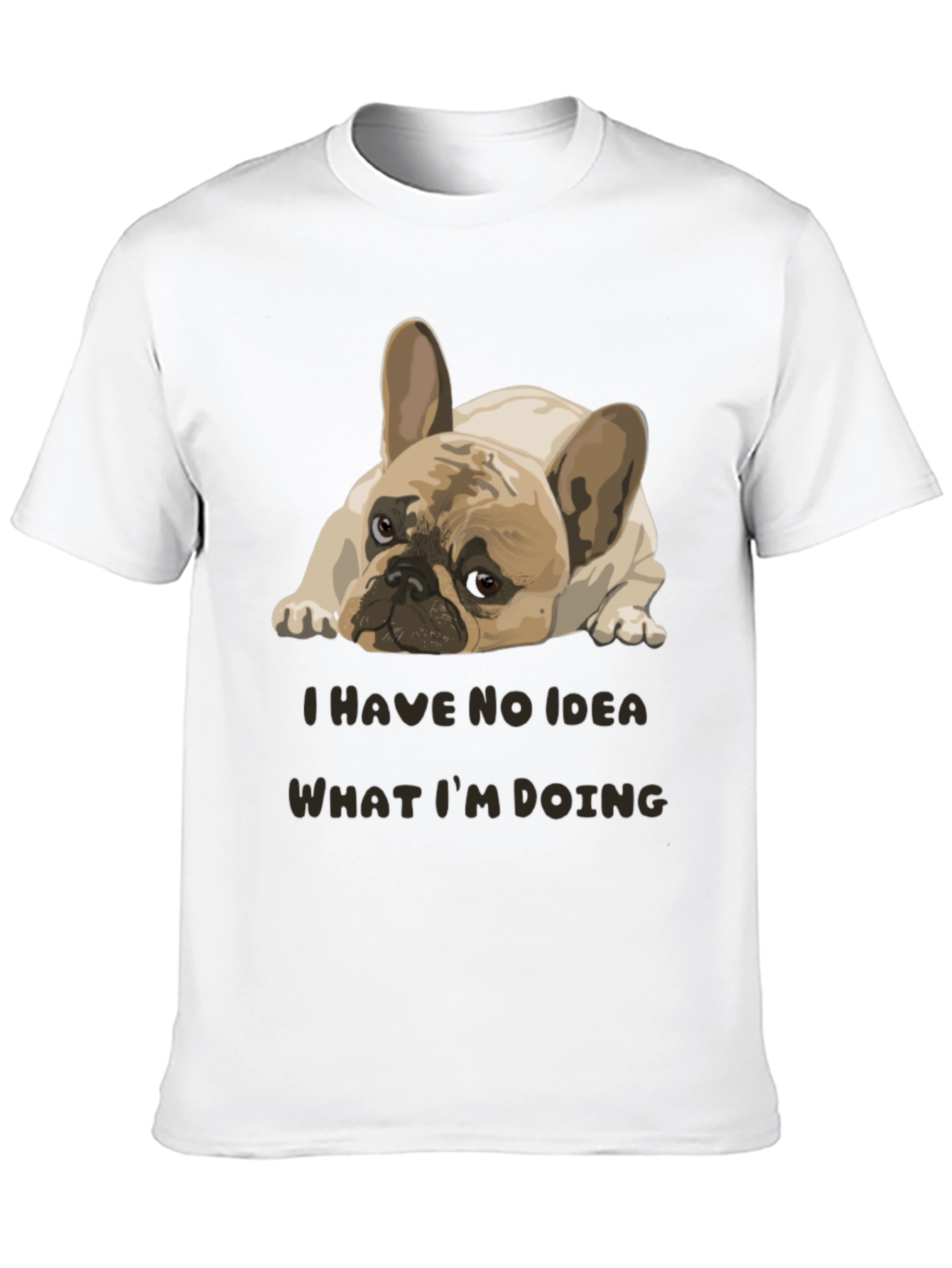 Black Funny Dog Graphic Tee - "No Idea What I'm Doing" view 10