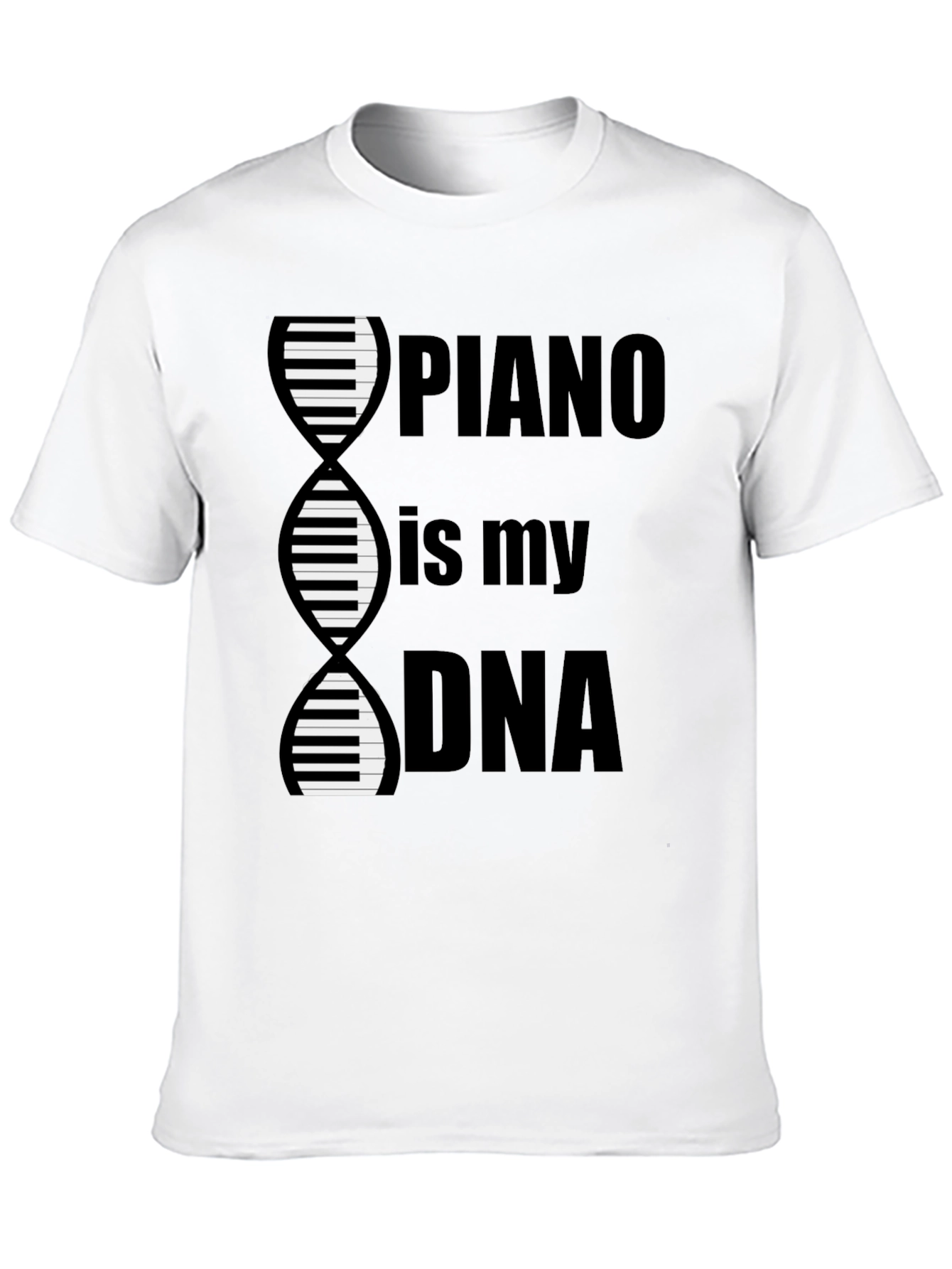 Black Piano is My DNA Graphic Tee - Musician T-Shirt view 10