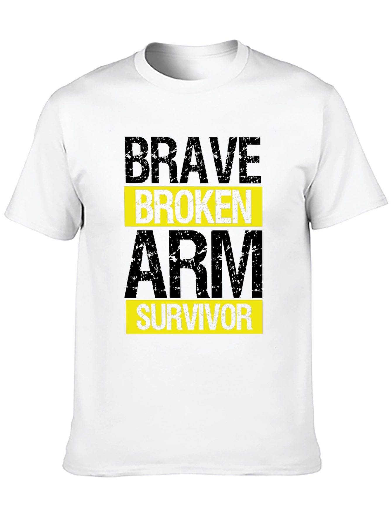 Black Brave Broken Arm Survivor T-Shirt - Black Graphic Tee view 10