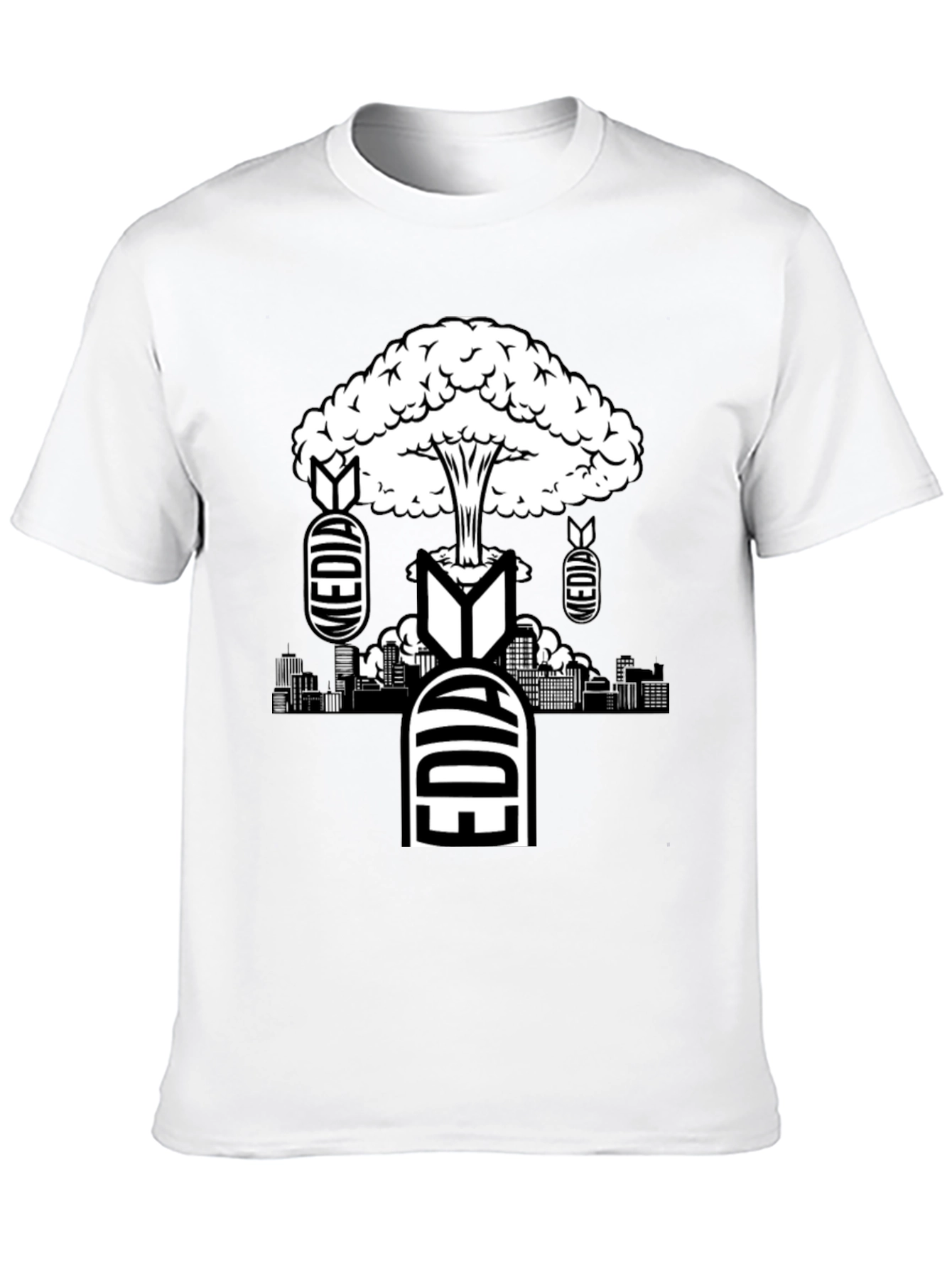 Black Media Explosion Graphic Tee - Black Cotton Blend view 10