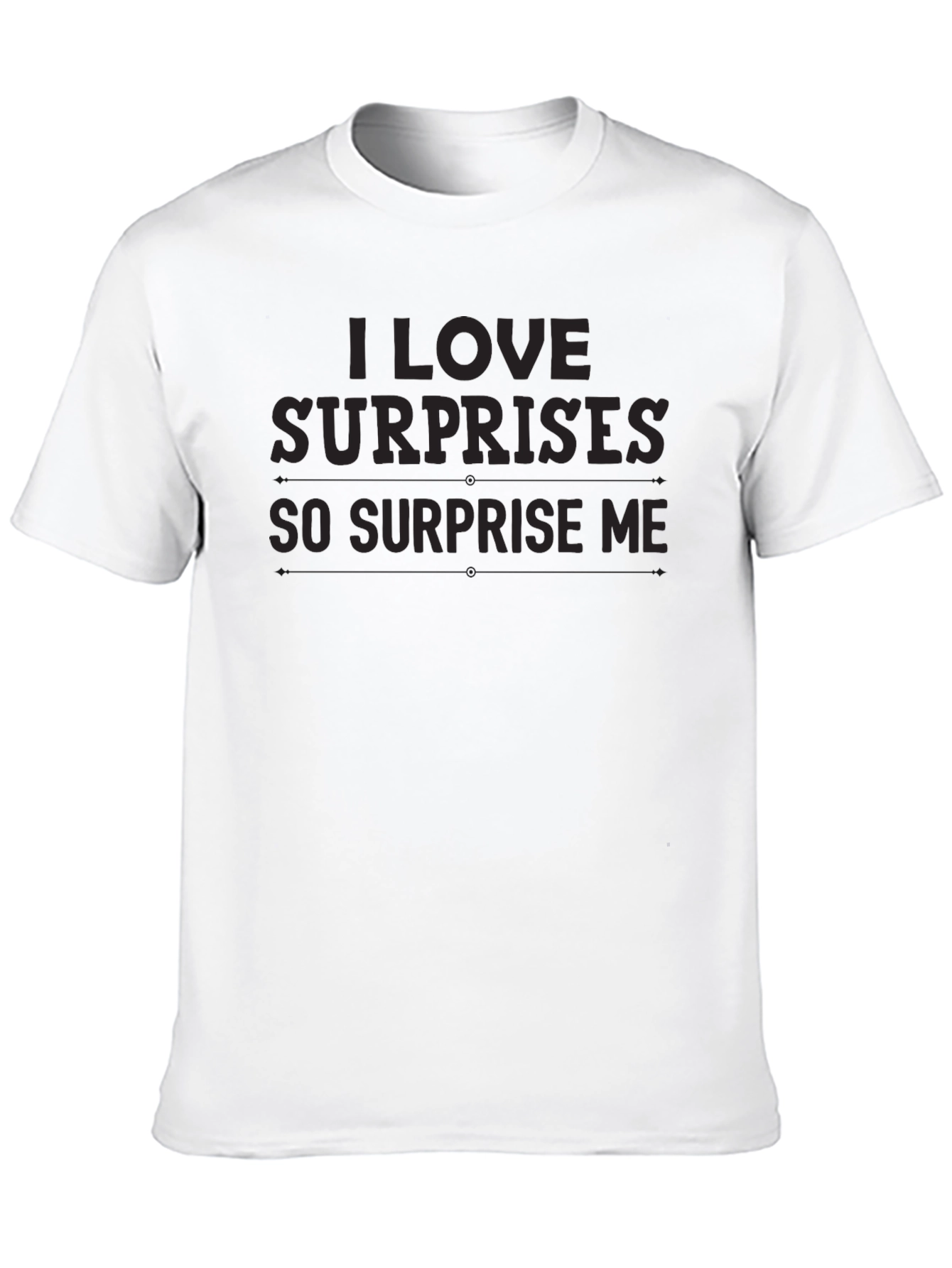 Black I Love Surprises Graphic Tee - Black Casual Shirt view 10
