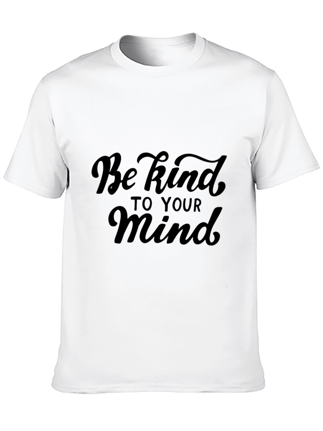 Black Be Kind to Your Mind T-Shirt - Classic Crew Neck Tee view 10