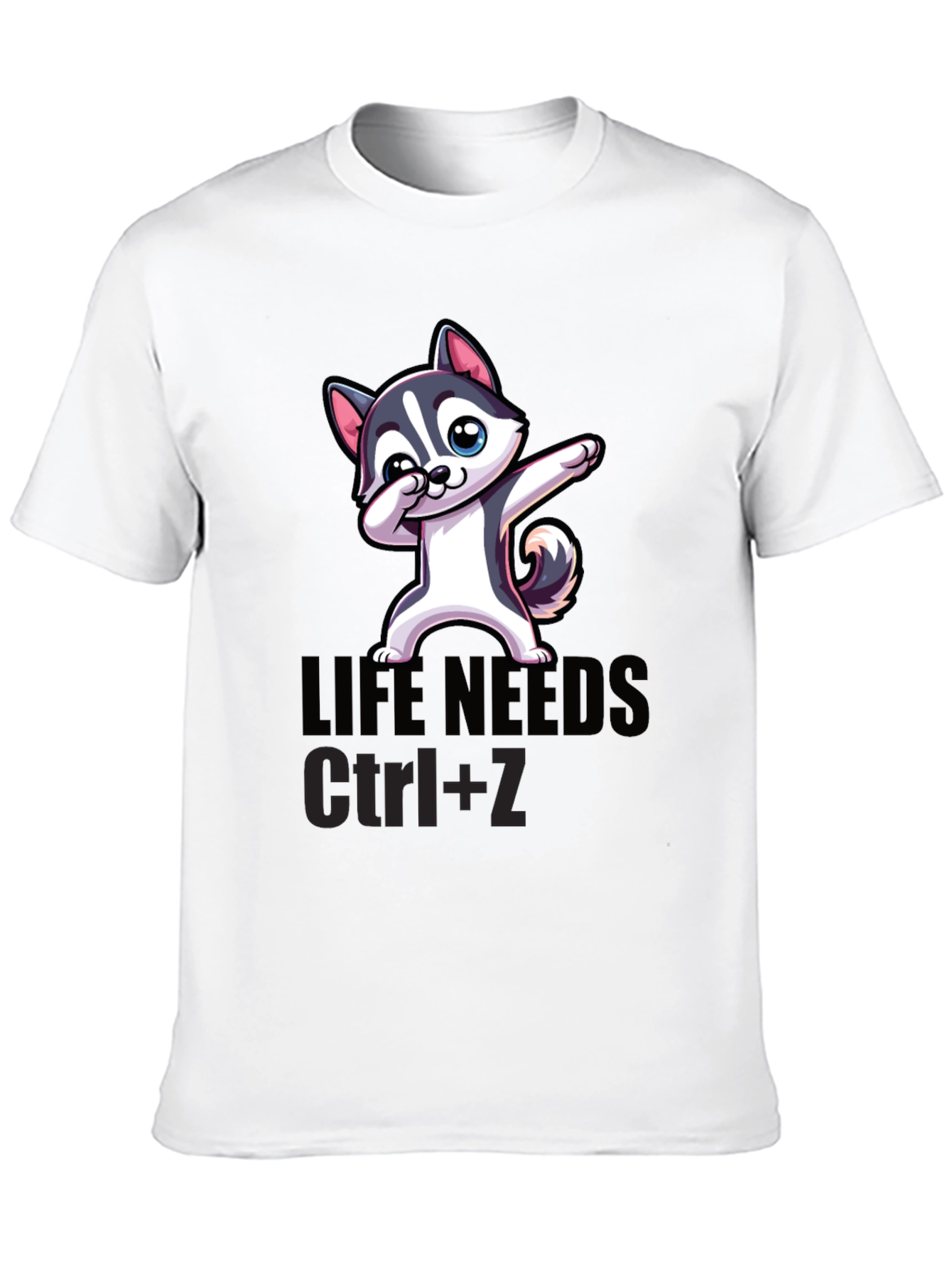 Black Life Needs Ctrl+Z T-Shirt, Cartoon Dog Dab view 10