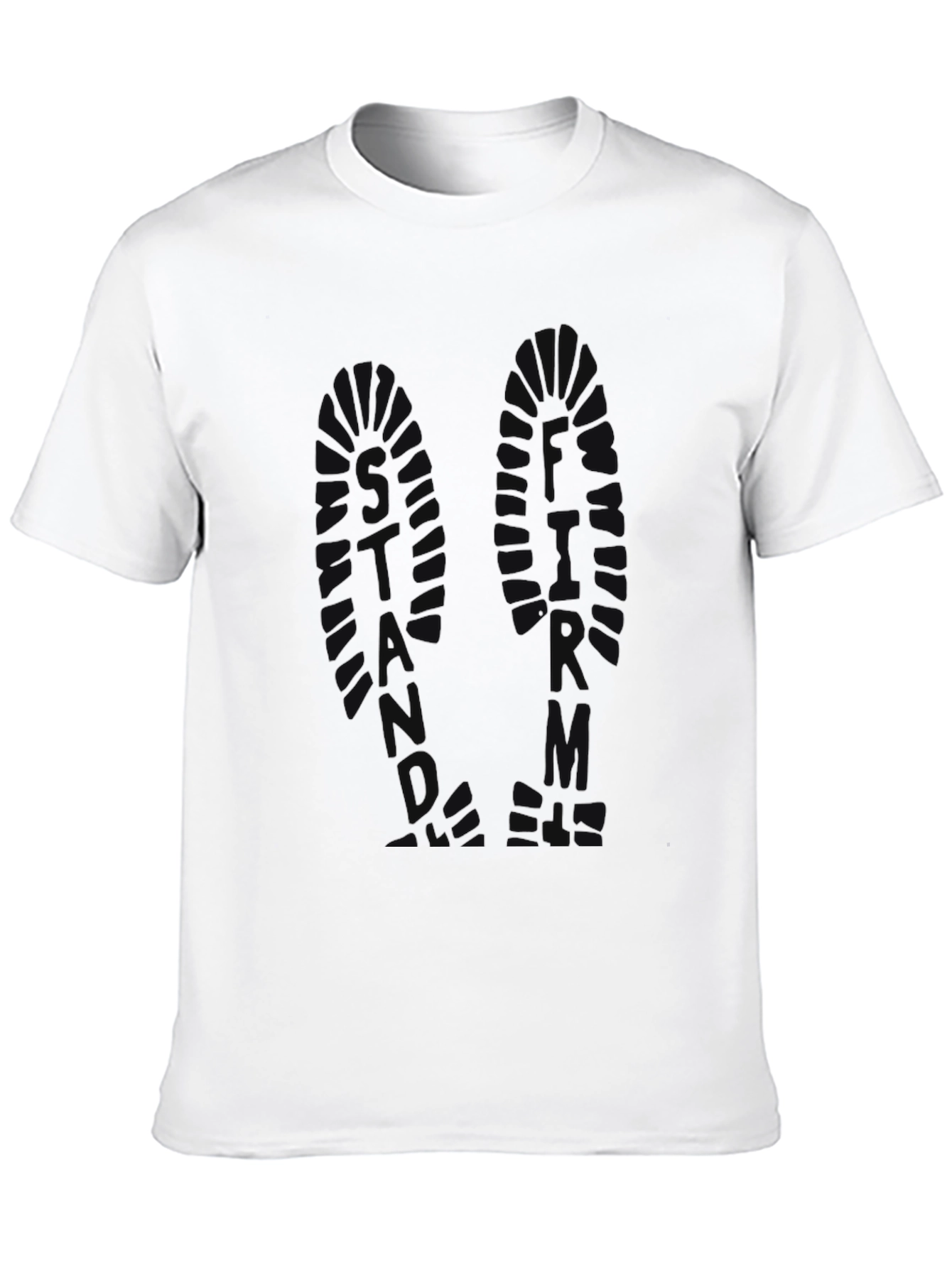 Black Men's Black Graphic Print Crew Neck T-Shirt view 10