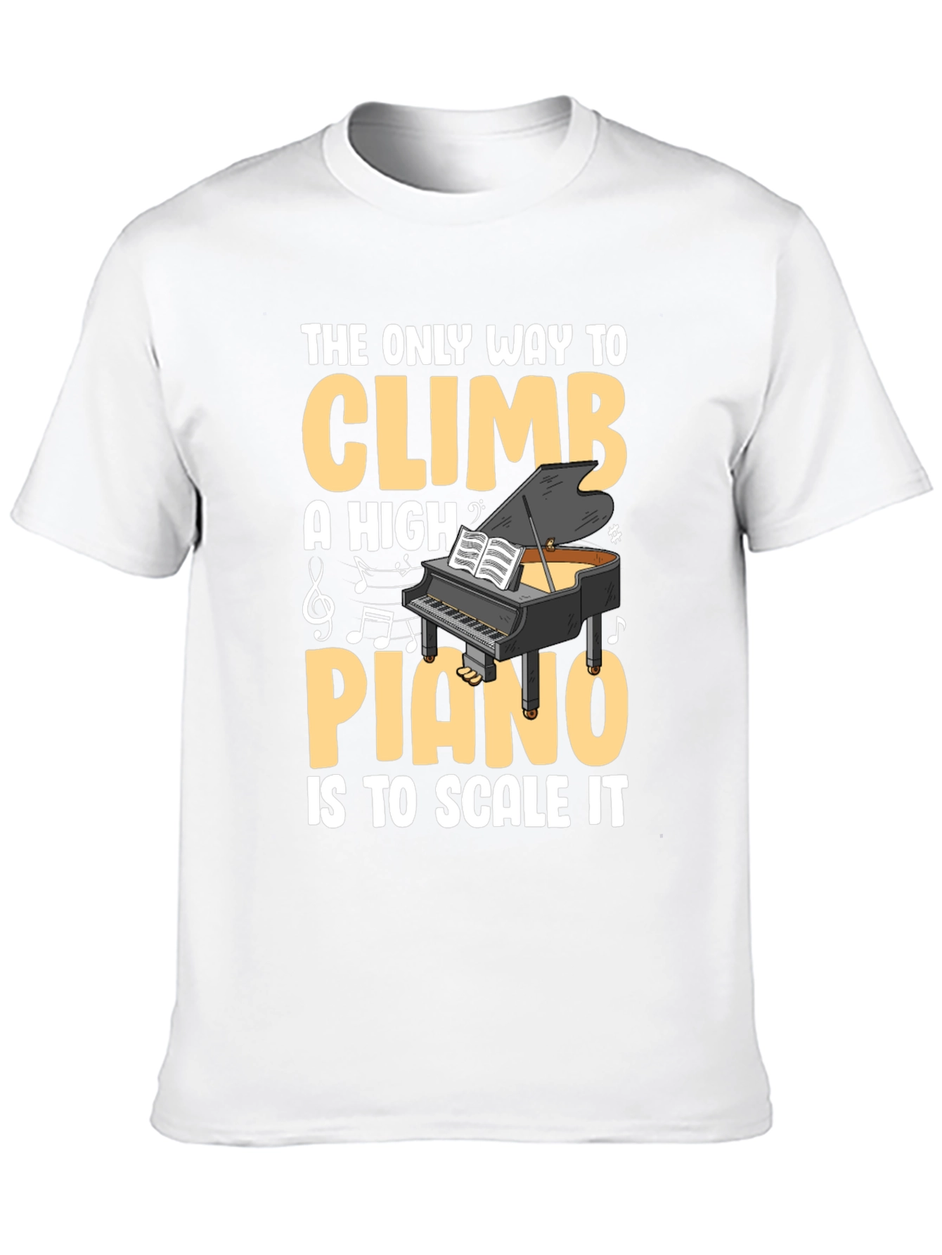 Black Piano Scale T-Shirt - Musical Pun Tee view 10
