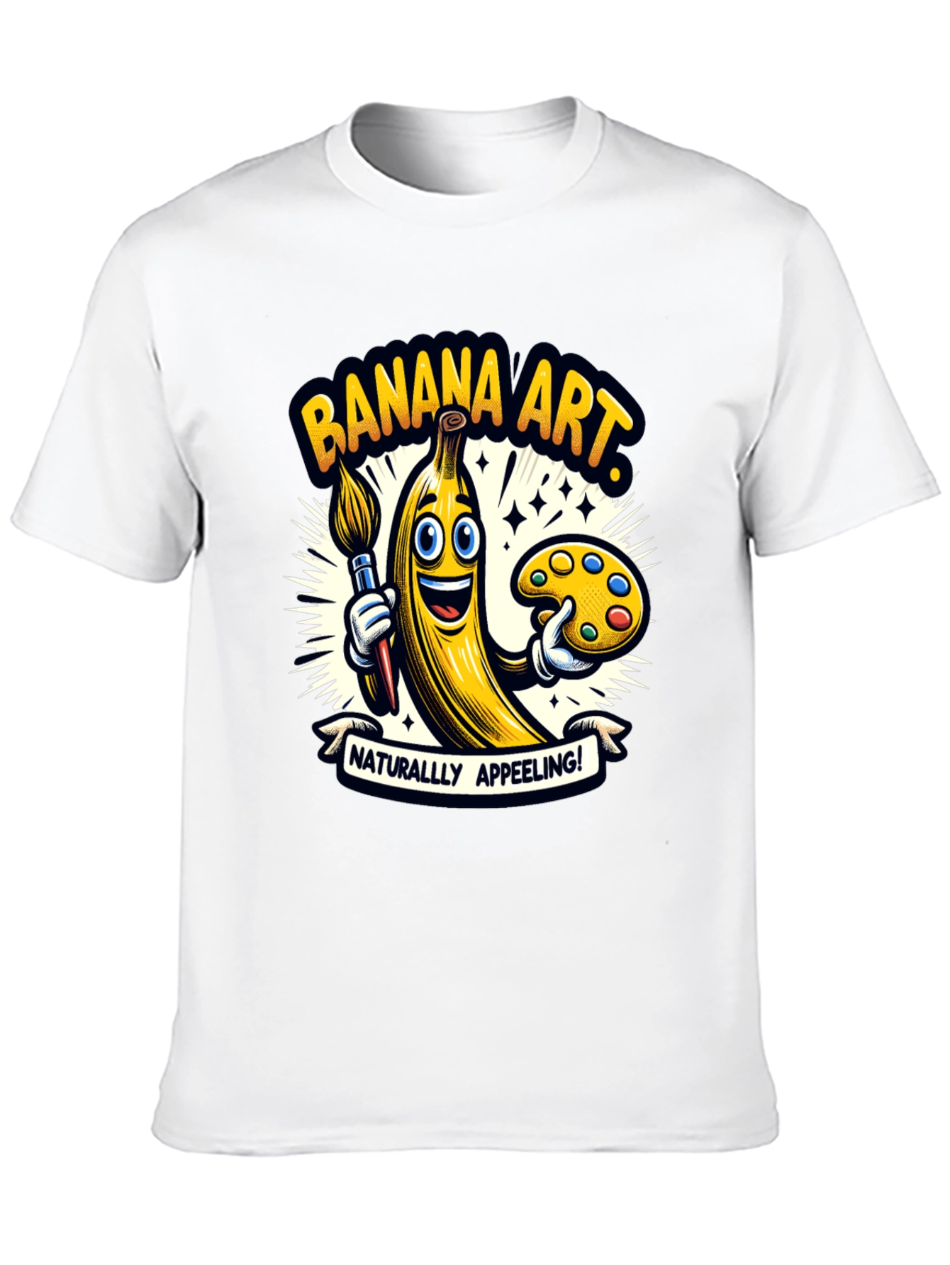 Black Banana Art T-Shirt - Naturally Appeeling Tee! view 10