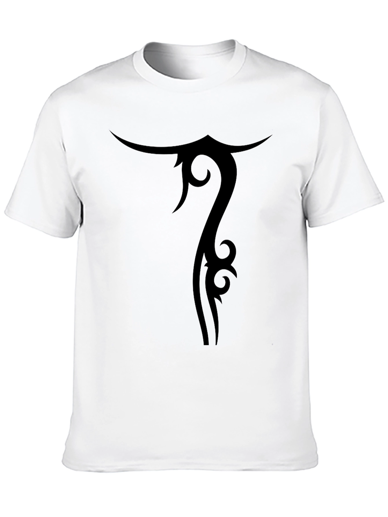 Black Tribal Design Black T-Shirt view 10