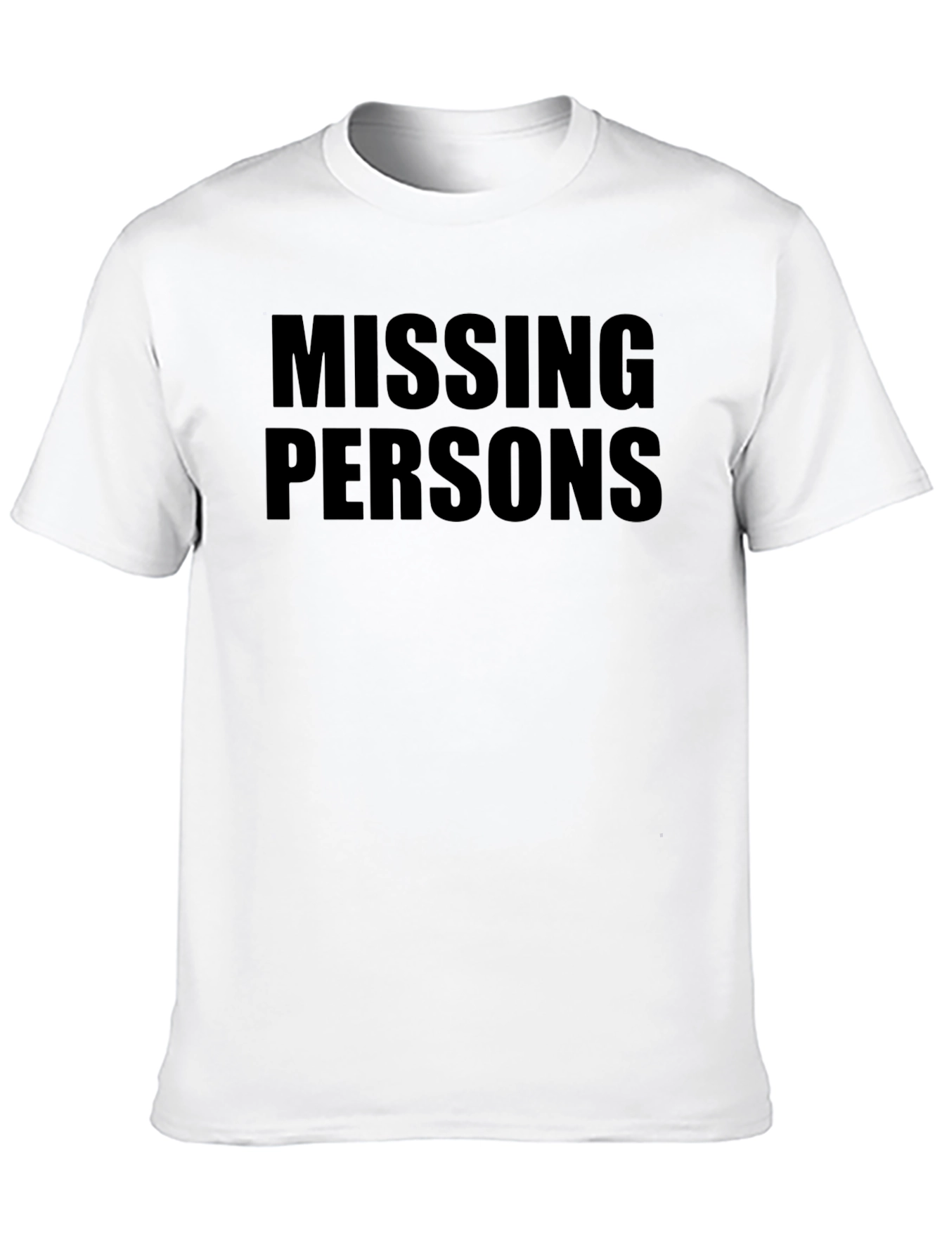 Black Missing Persons Graphic Tee - Classic Black Cotton T-Shirt view 10