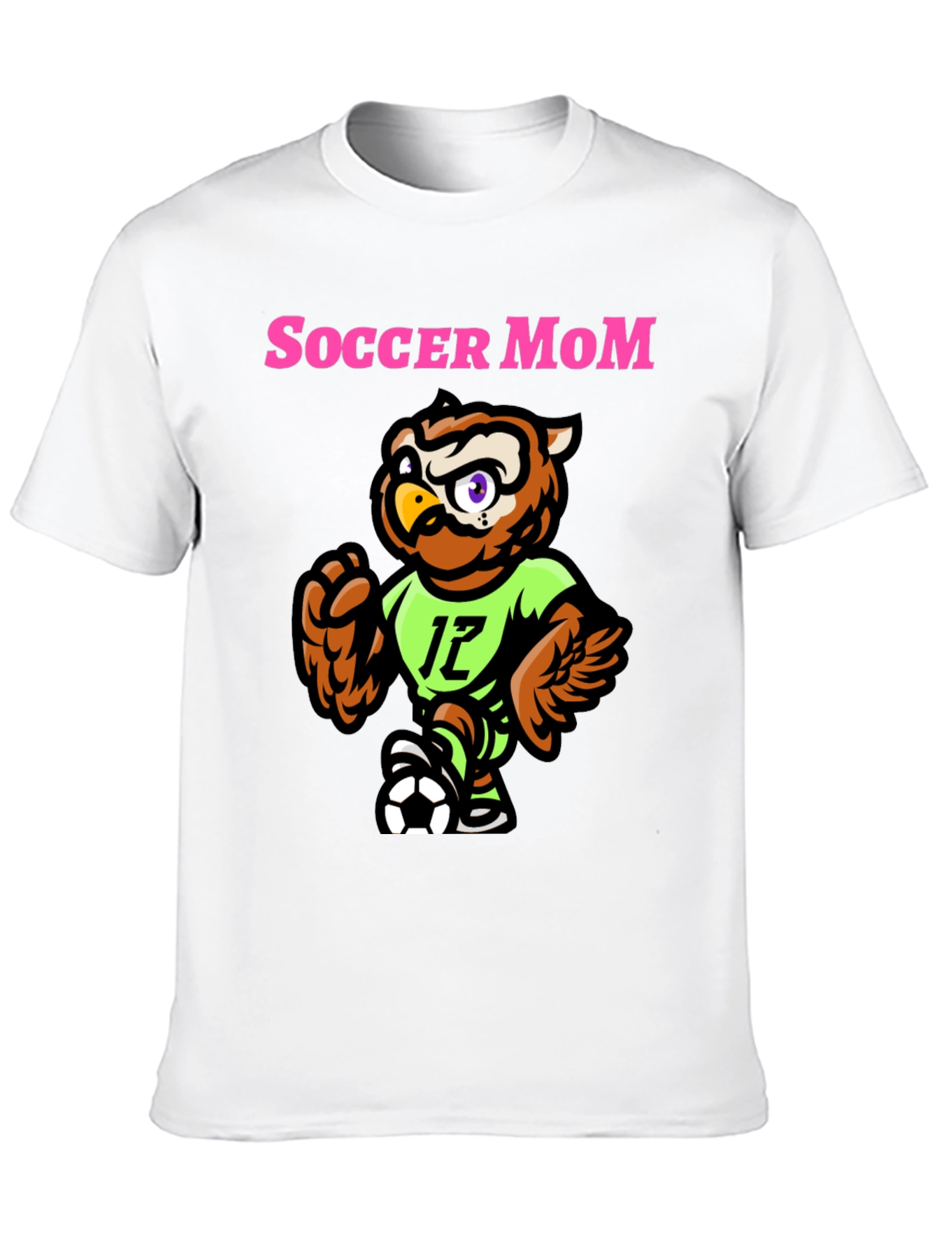Black Soccer Mom Owl T-Shirt - Sporty Graphic Tee view 10