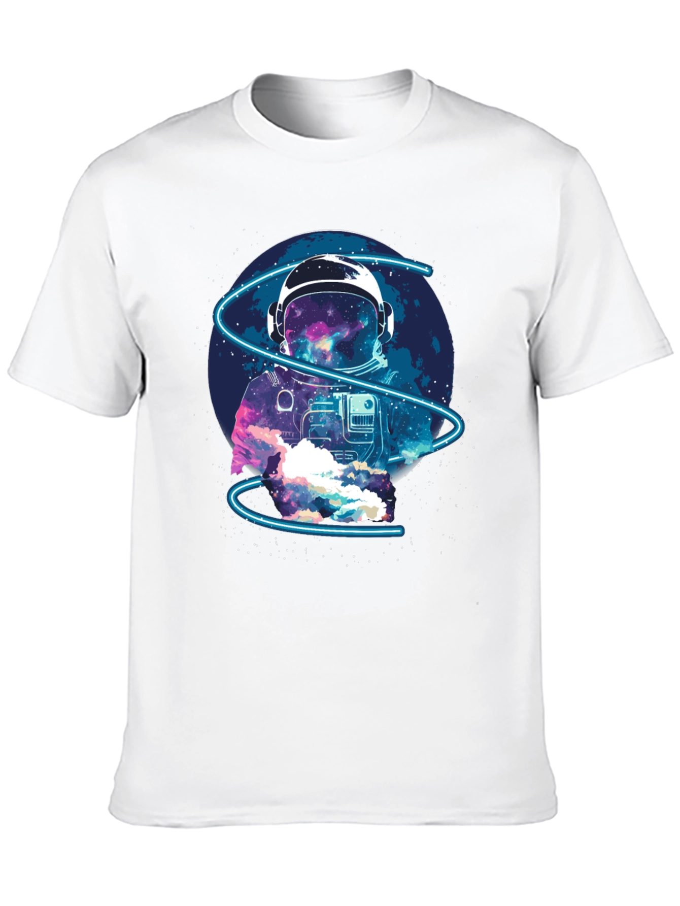 Black Astronaut Space Graphic T-Shirt view 10